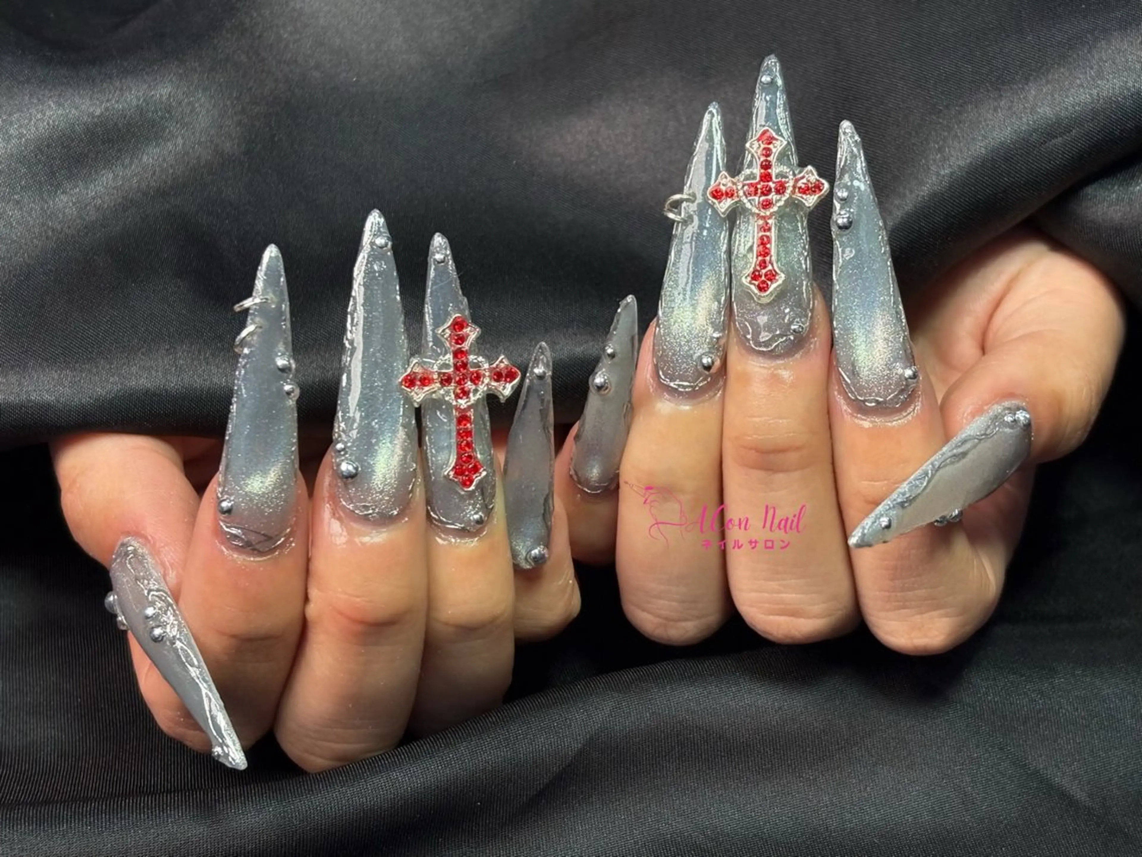 ネイル 桜ネイル 長さ出し フラワーネイル フレンチネイル ジェルネイル ハンドネイル AConNailSalon所属・ACon NailSalonのネイルデザイン