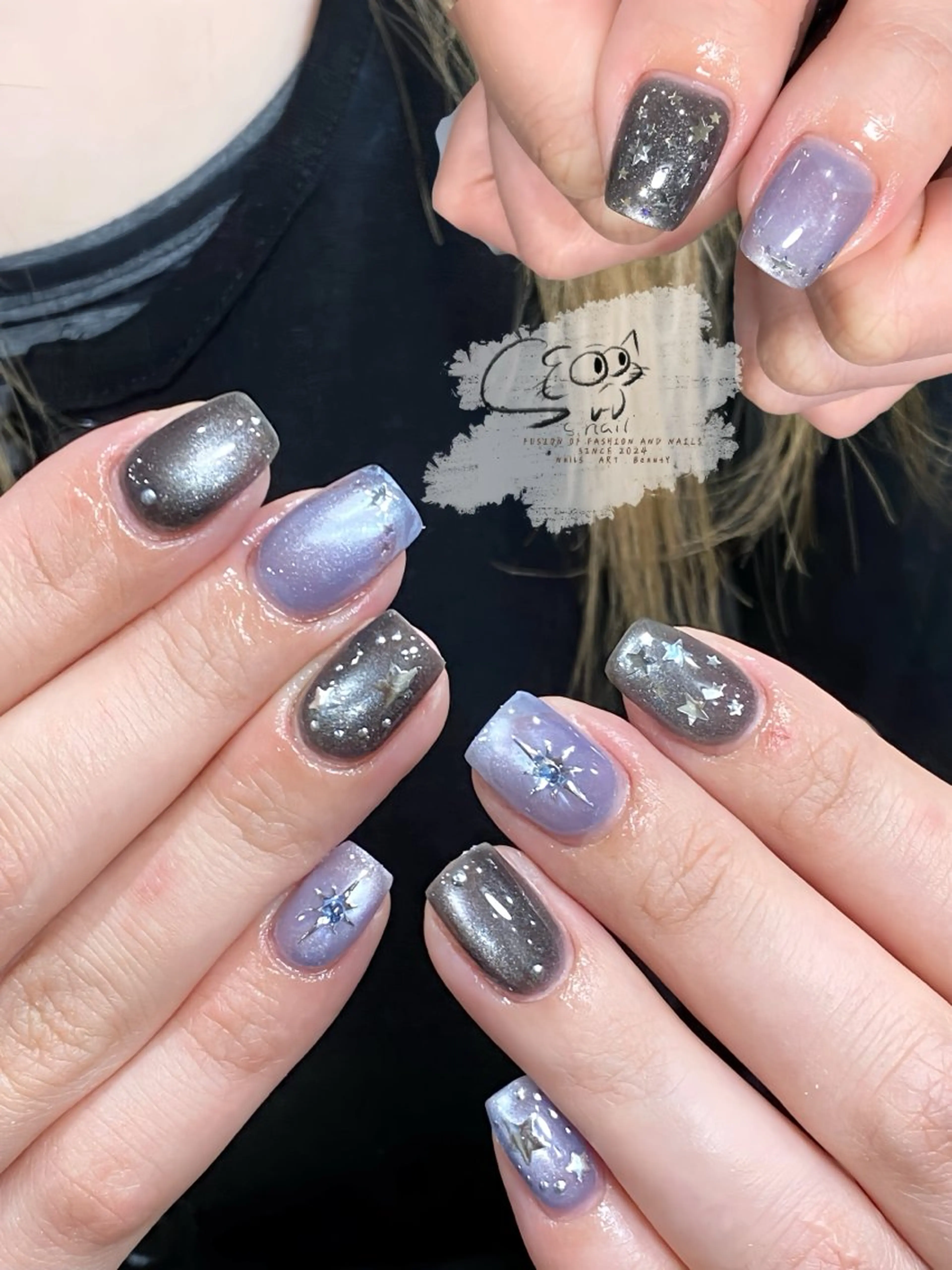 ネイル チークネイル フレンチネイル グラデーション マグネットネイル ワンカラーネイル S.nail _のネイルデザイン