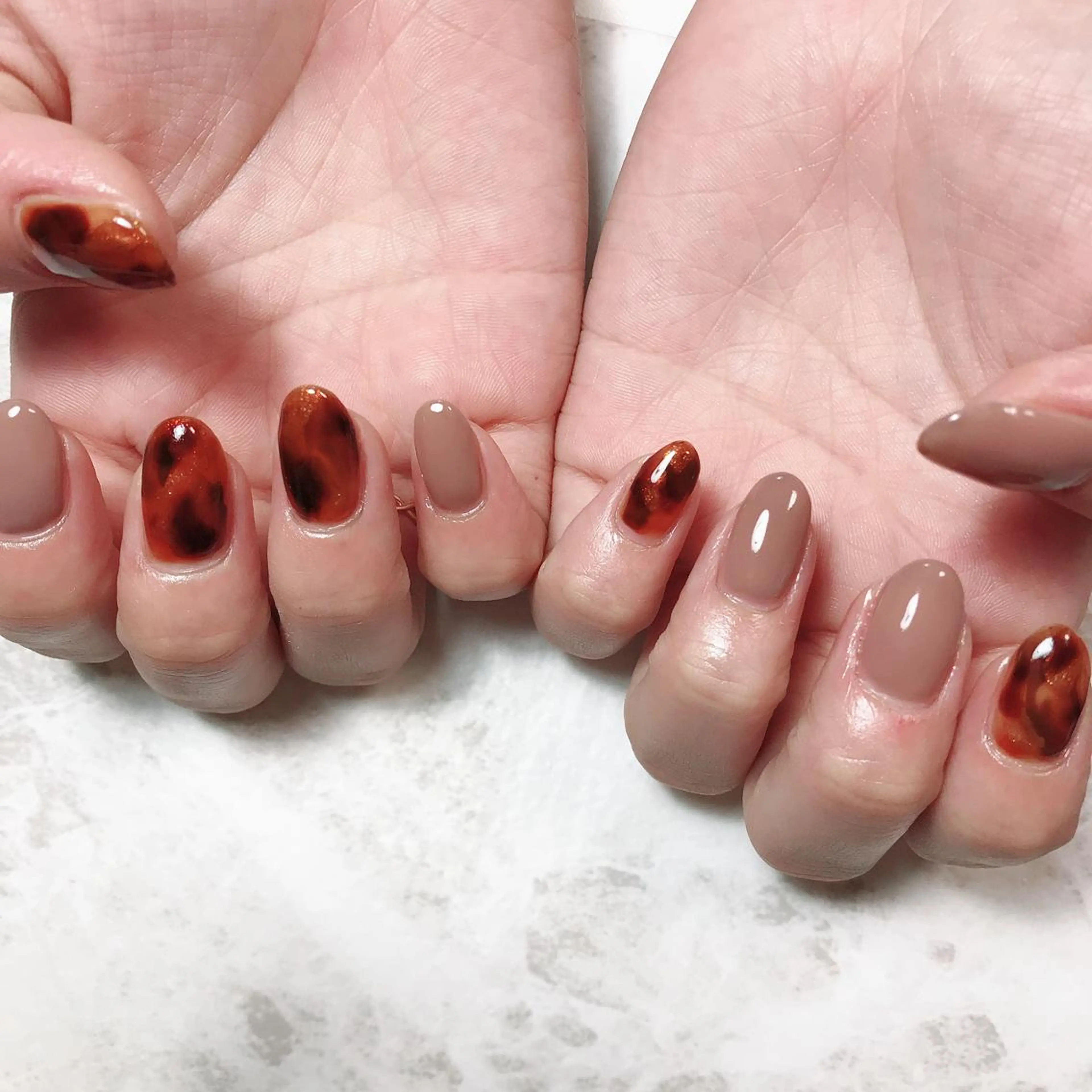 ネイル べっ甲ネイル sereha nailのネイルデザイン