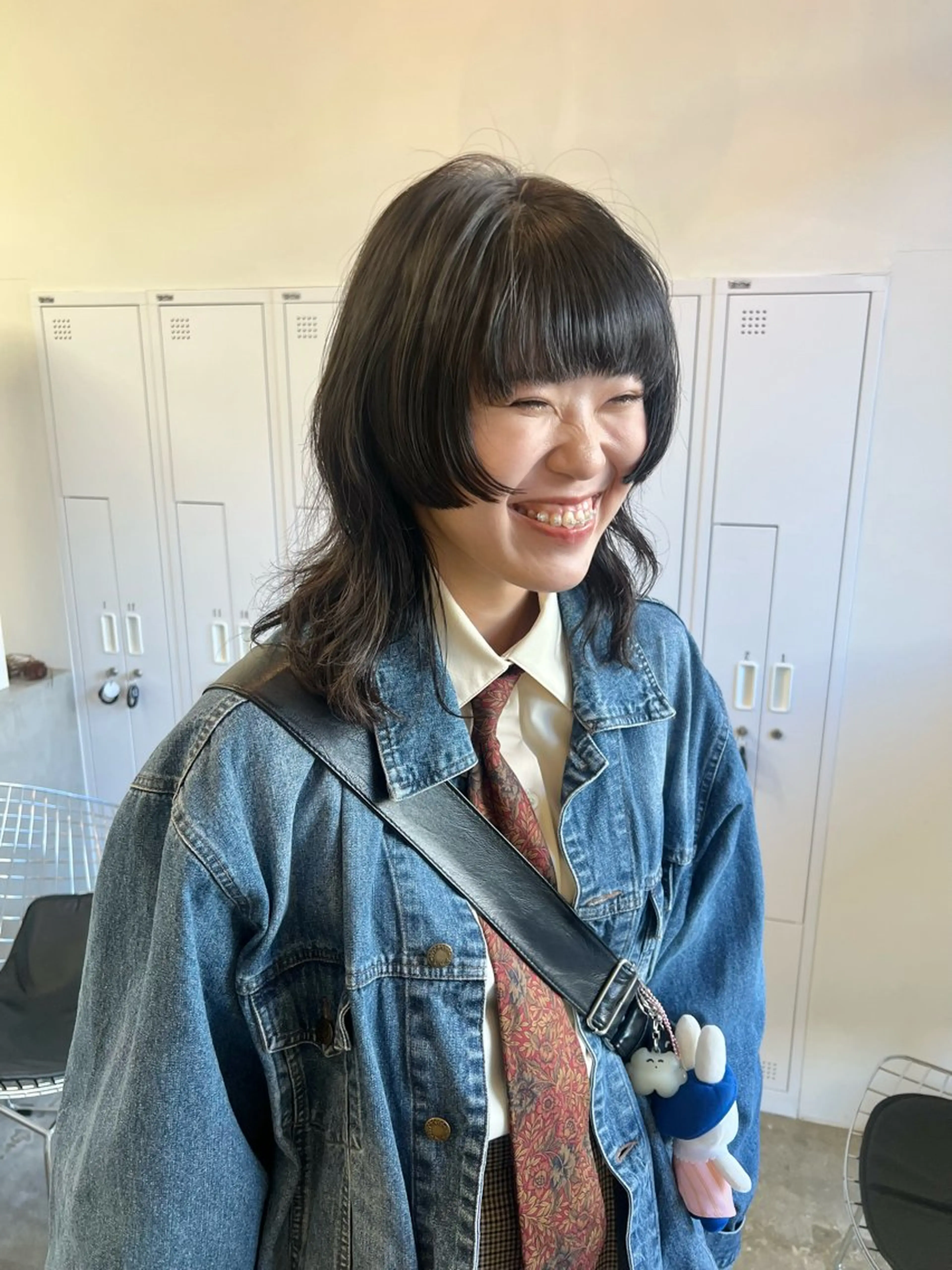 ミディアム パーマ 近藤 千裕のヘアスタイル