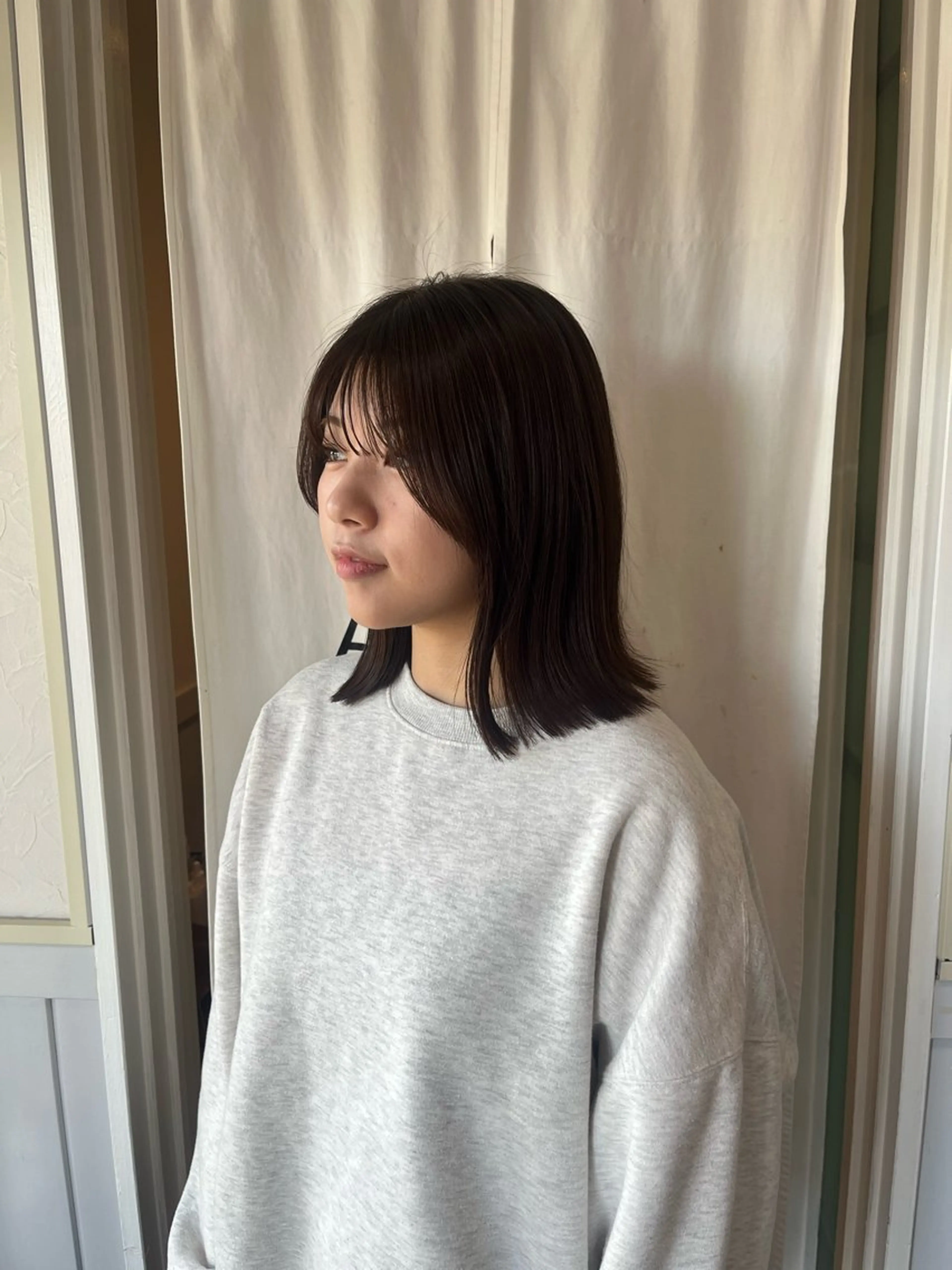 セミロング カット ヘアカラー トリートメント 金沢市/美容師/ 岡島由希美のマツエク・マツパデザイン