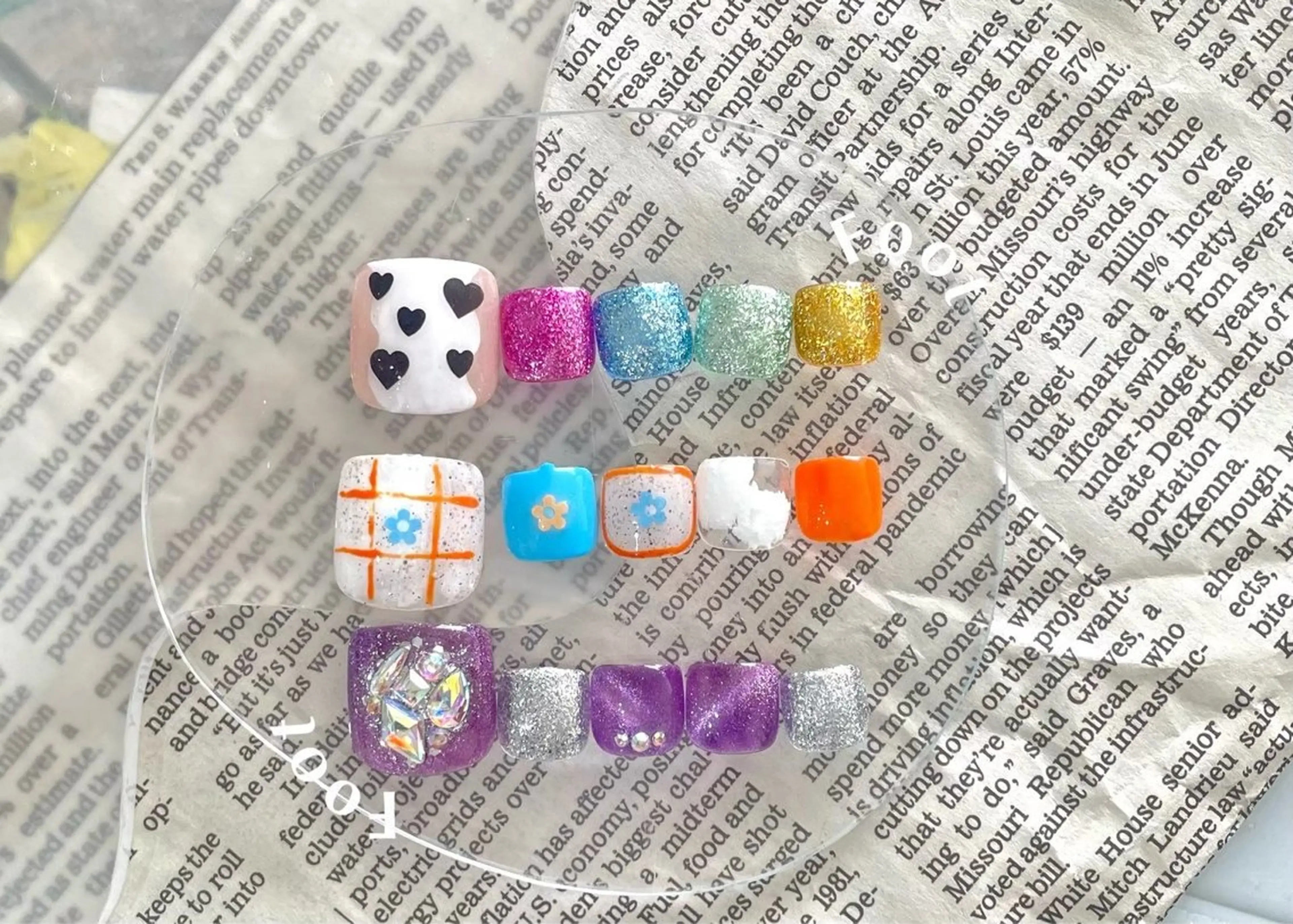 ネイル フットネイル 0203ムニムサン 💙Harukaのネイルデザイン