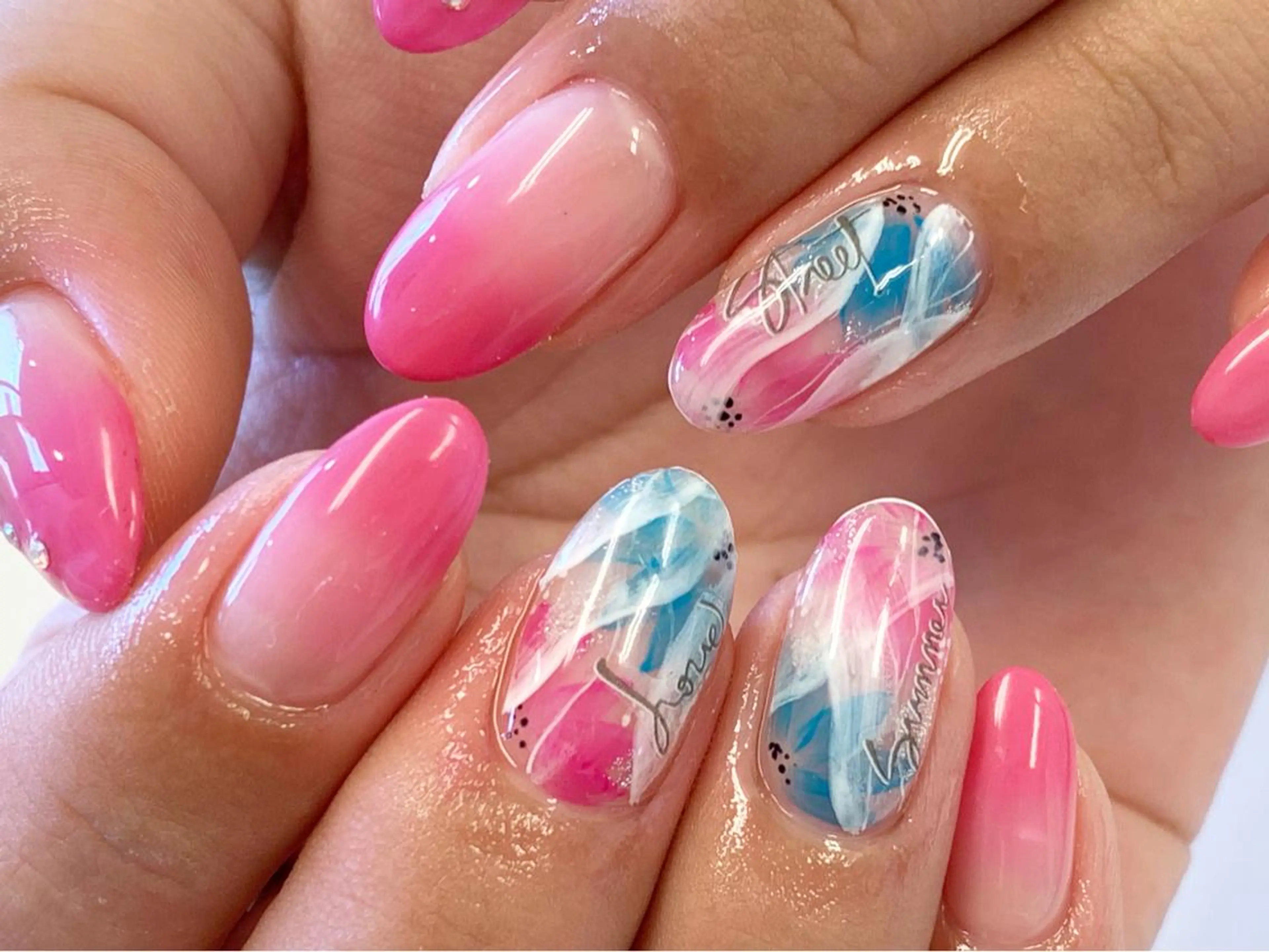 ネイル yuya パラジェル/長さ出しのネイルデザイン