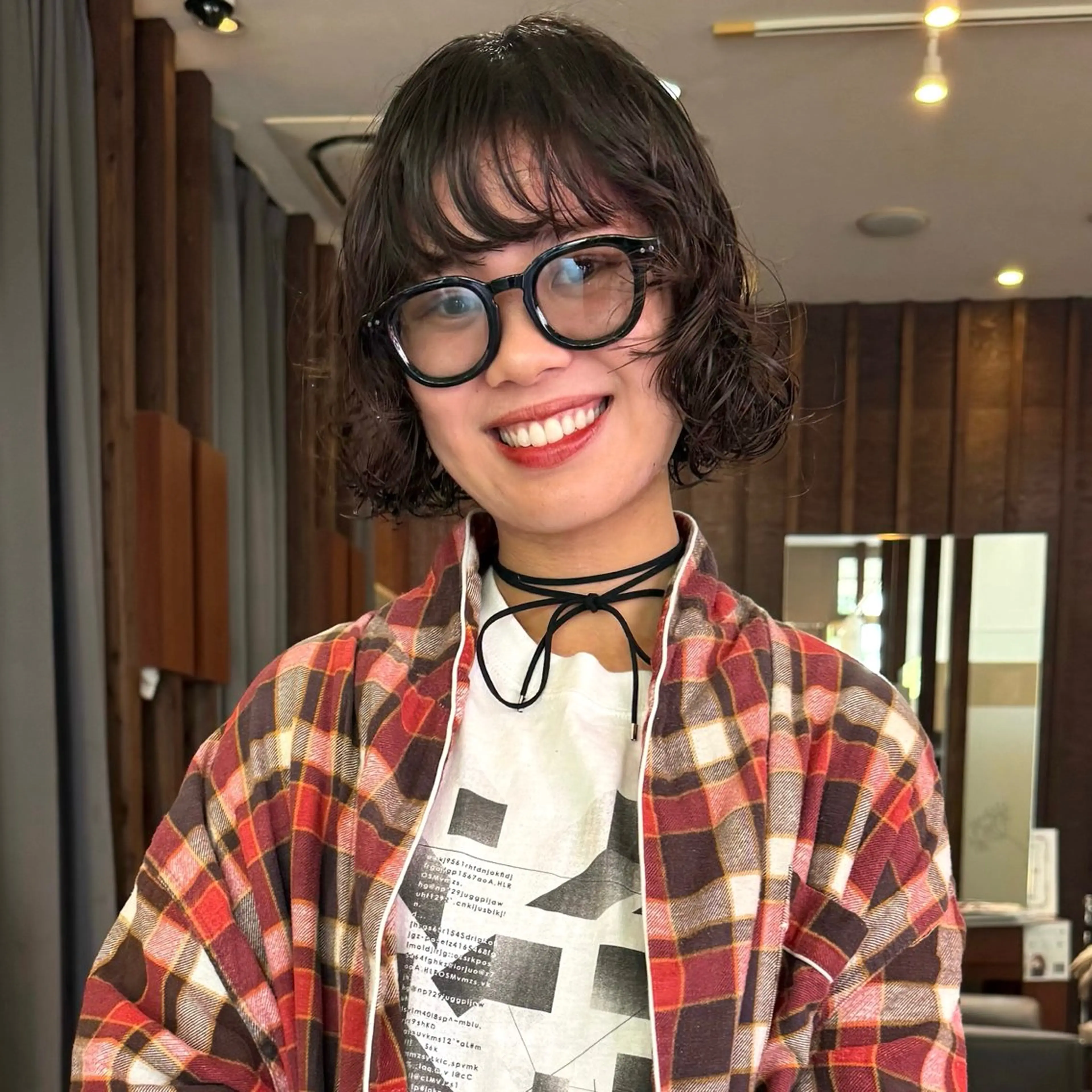 ショート パーマ ボブ/ハイトーン/ 岡山駅/別曽遥也のヘアスタイル