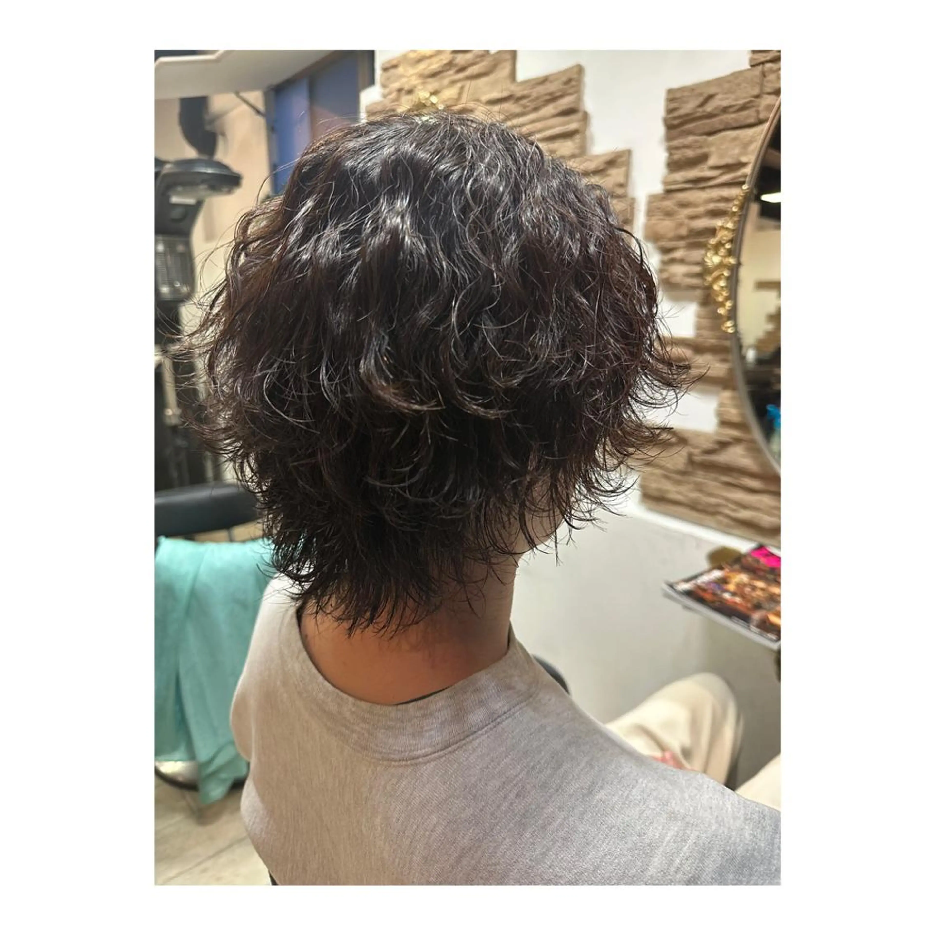 パーマ メンズ メンズウルフカット ウルフカット カット パーマ トリートメント メンズパーマ 次元のヘアスタイル