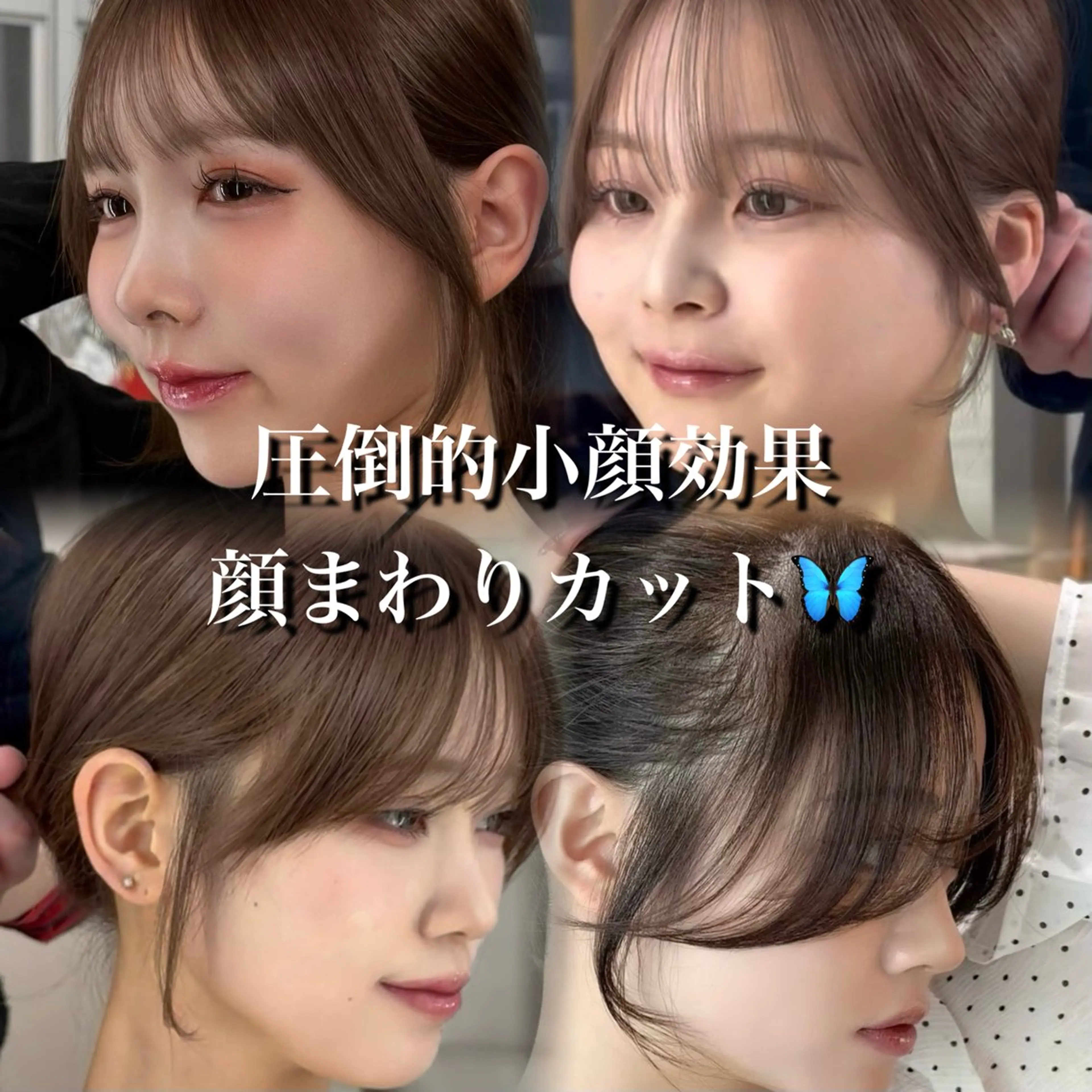 セミロング カラー 顔周りカット 小顔カット カット ヘアカラー トリートメント 髪質改善|透明 感カラー🩵レイヤーのヘアスタイル