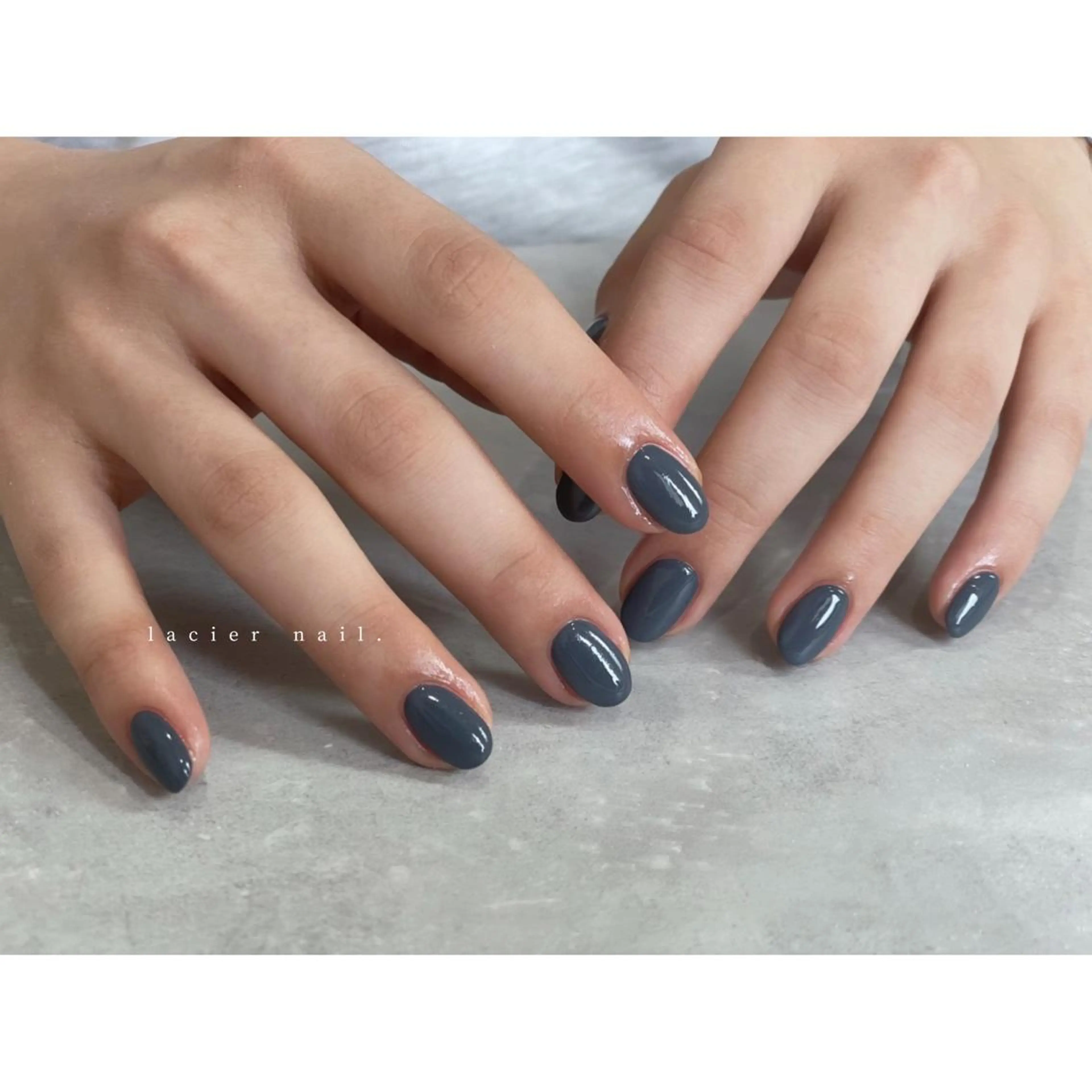 ネイル アートネイル ブルー フレンチネイル マグネットネイル ミラーネイル ハンドネイル lacier nailのネイルデザイン