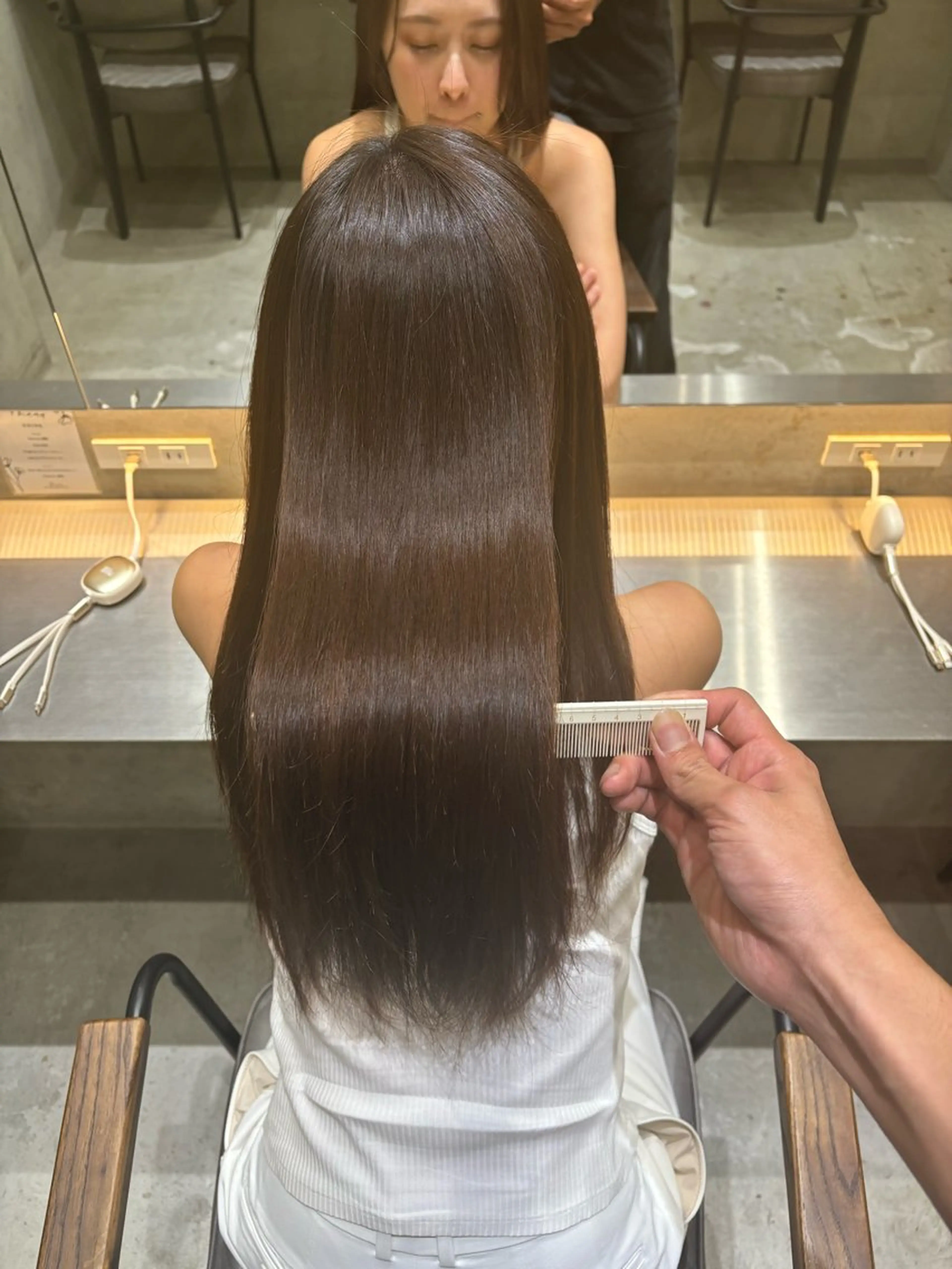 ロング 縮毛矯正 うる艶縮毛カラー✨ たいよう☀️のヘアスタイル