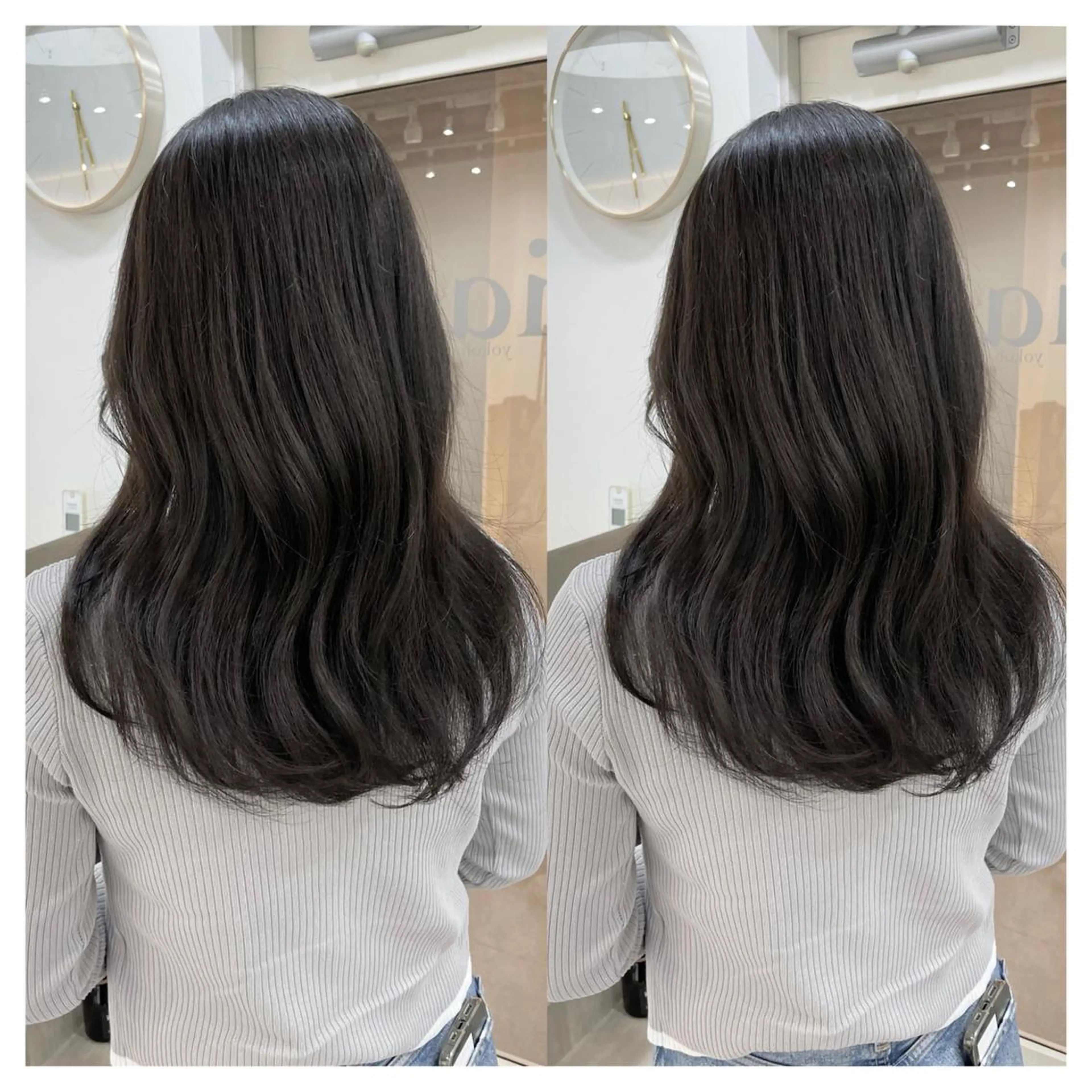 セミロング カラー ヘアカラー トリートメント 村山 茉衣のヘアスタイル