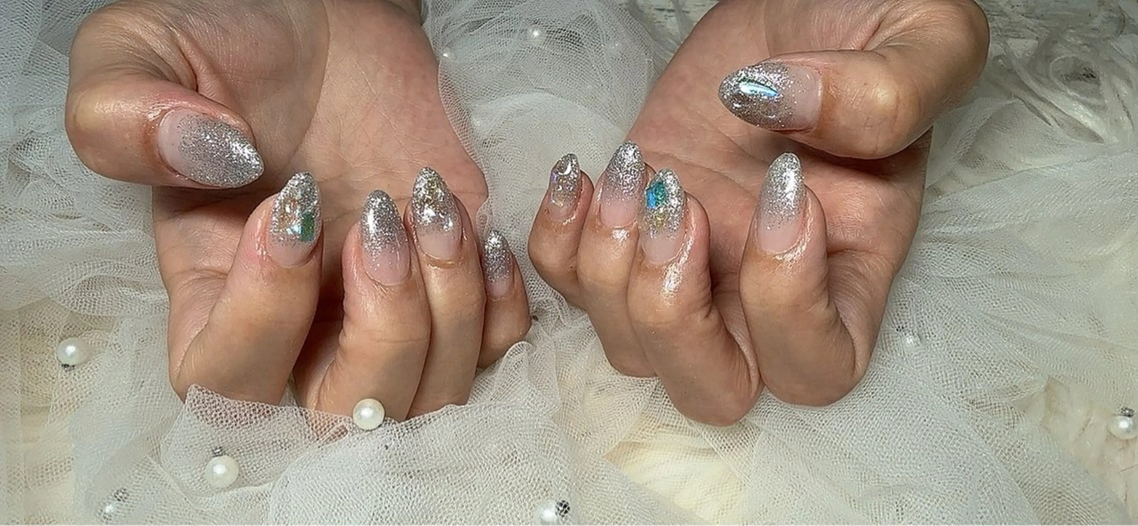 ネイル 氷ネイル・うるうるネイル ハンドネイル Ruana Nailのネイルデザイン