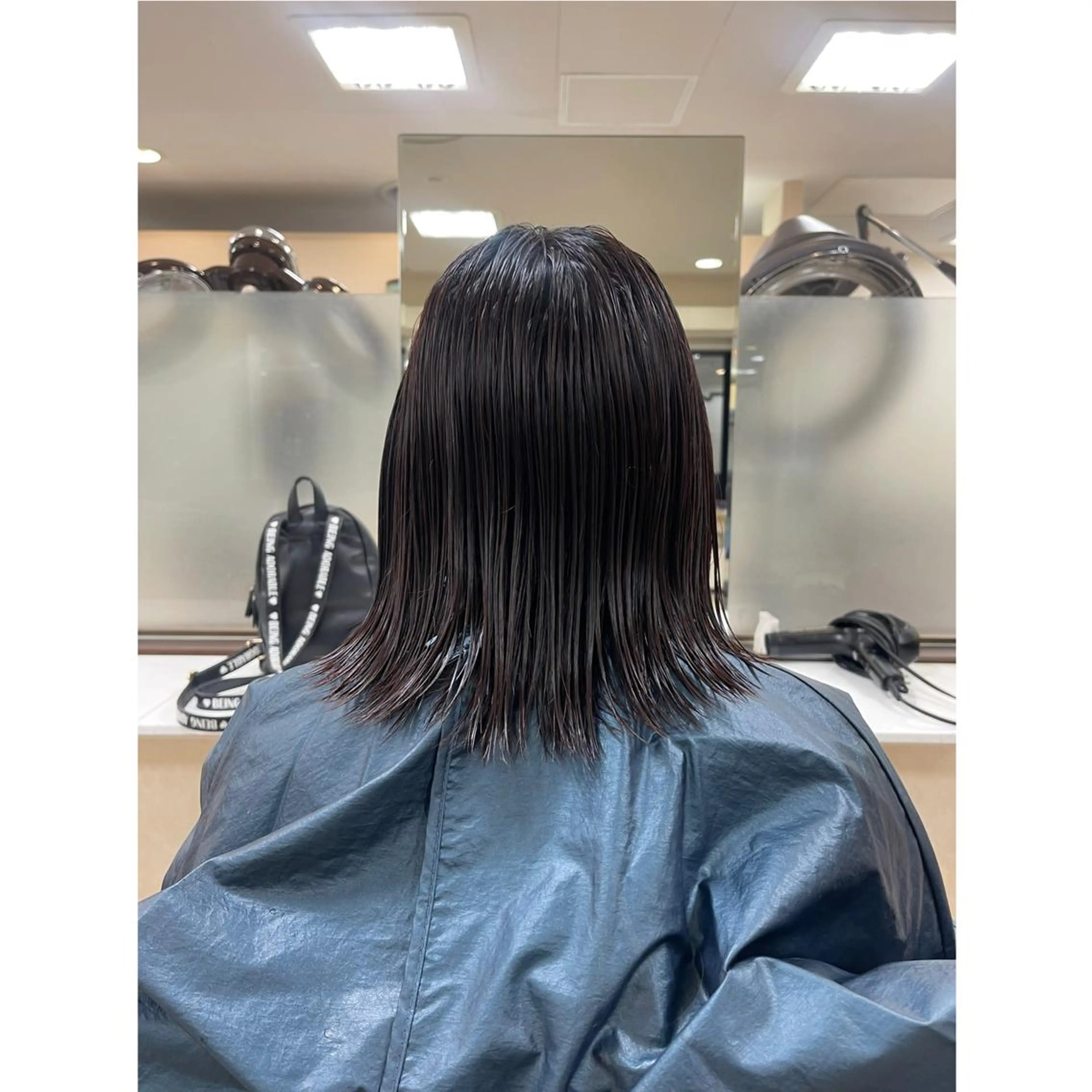 セミロング パーマ セミロングパーマ 渋谷 りなのヘアスタイル