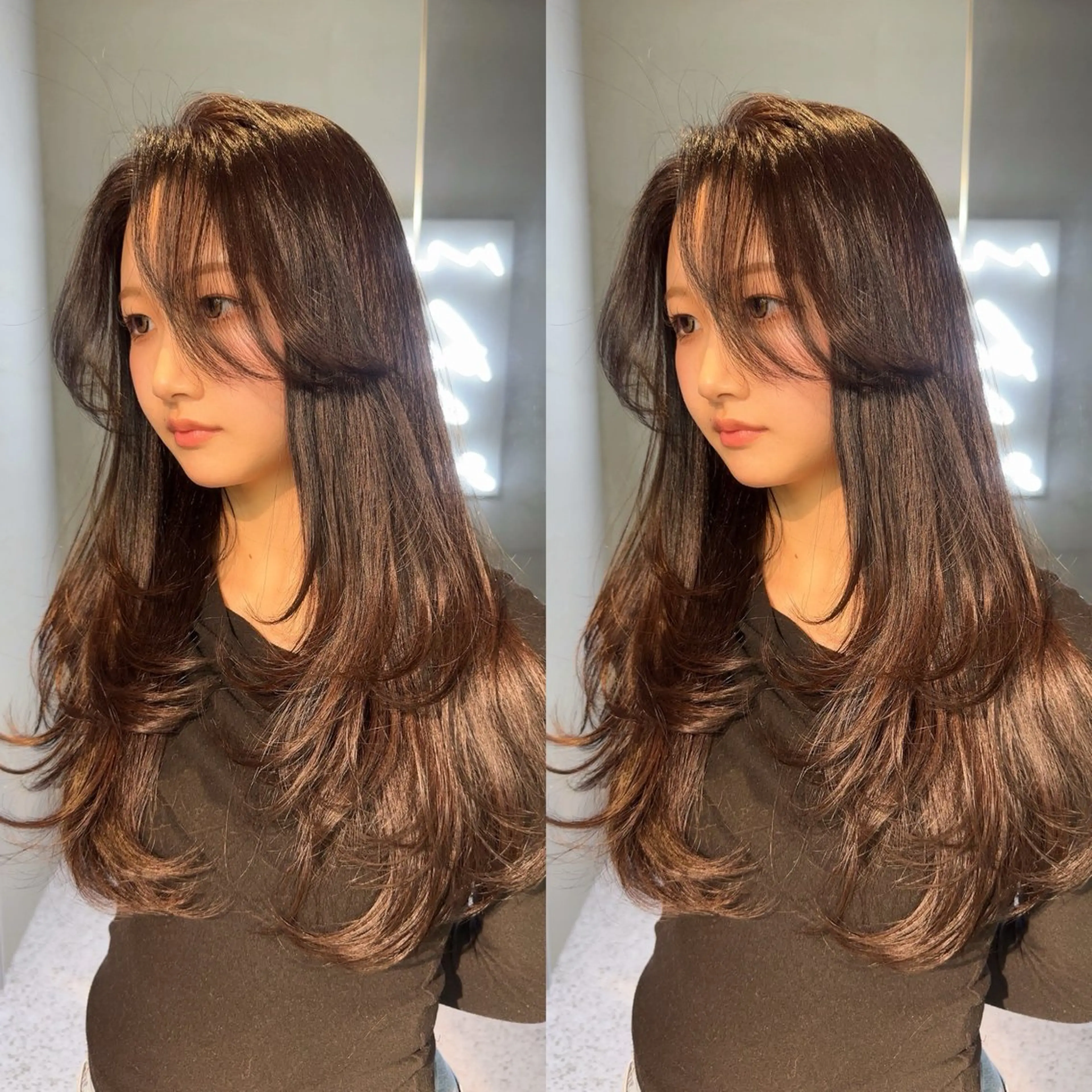 ロング カット ヘアカラー トリートメント ✨髪質改善特化✨副 店長椎葉信乃介のヘアスタイル