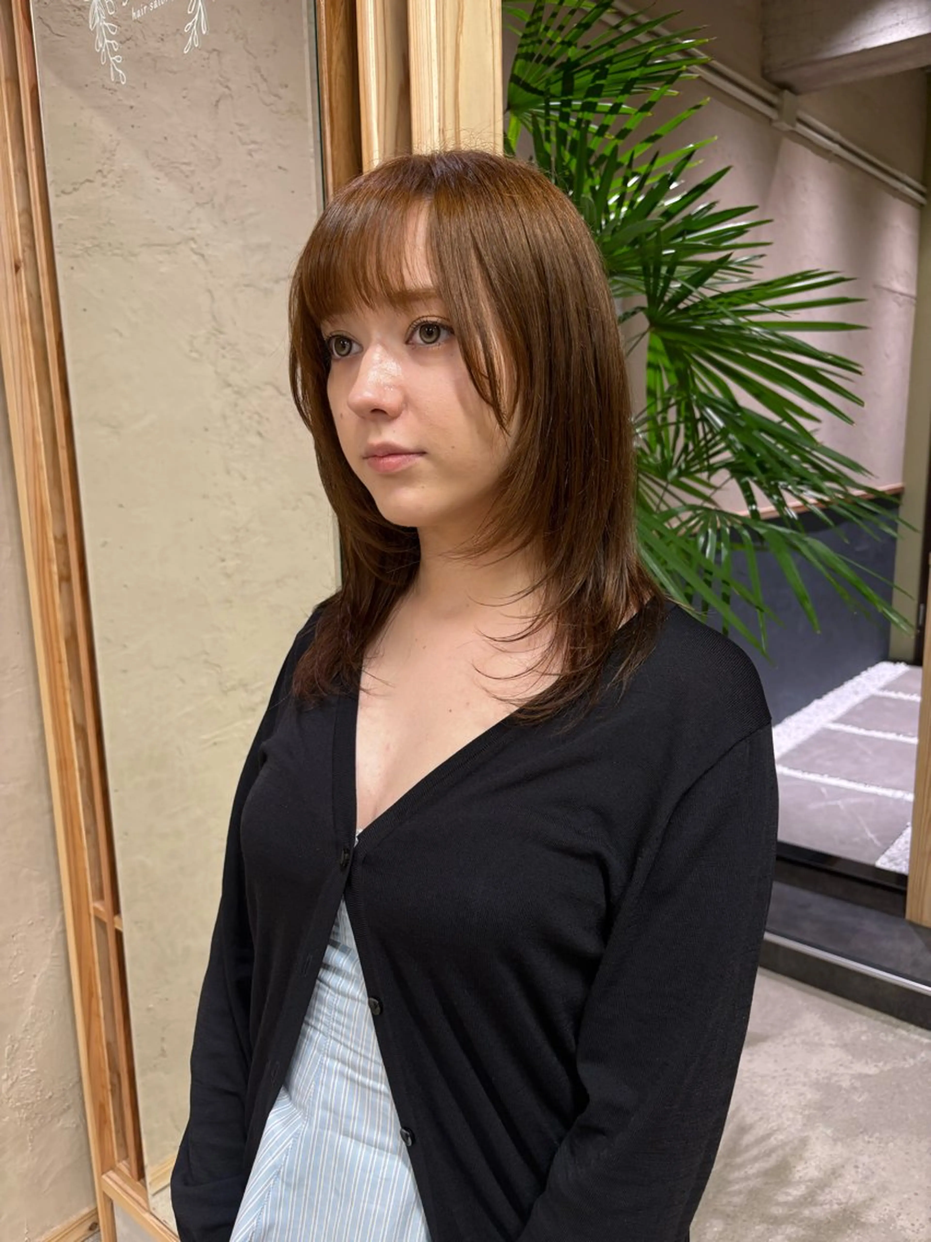 ミディアム カラー カット ヘアカラー トリートメント jinka hair salon所属・豊田 真夕のヘアスタイル