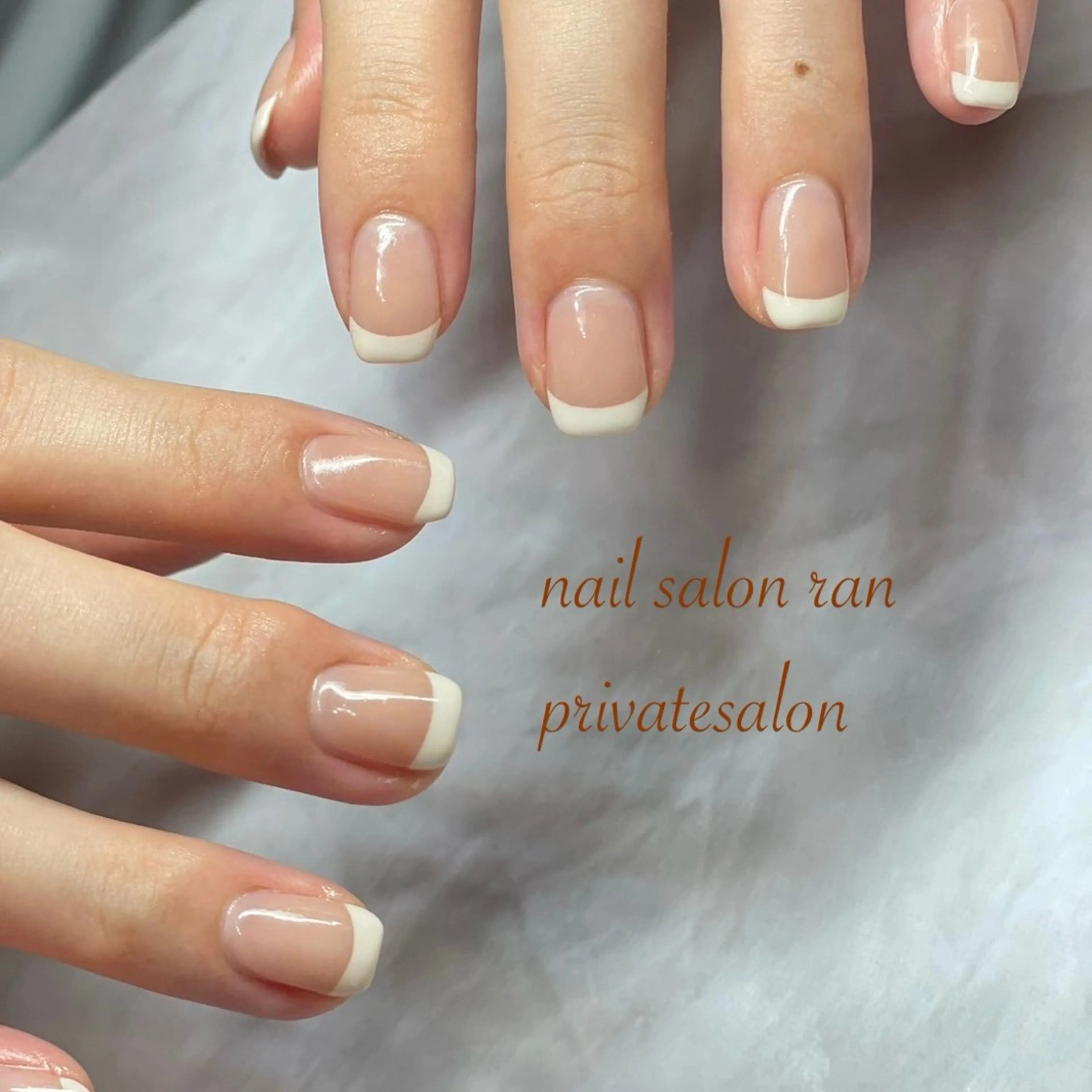 ネイル フレンチネイル シンプルネイル ホワイト nailsalon ranのネイルデザイン