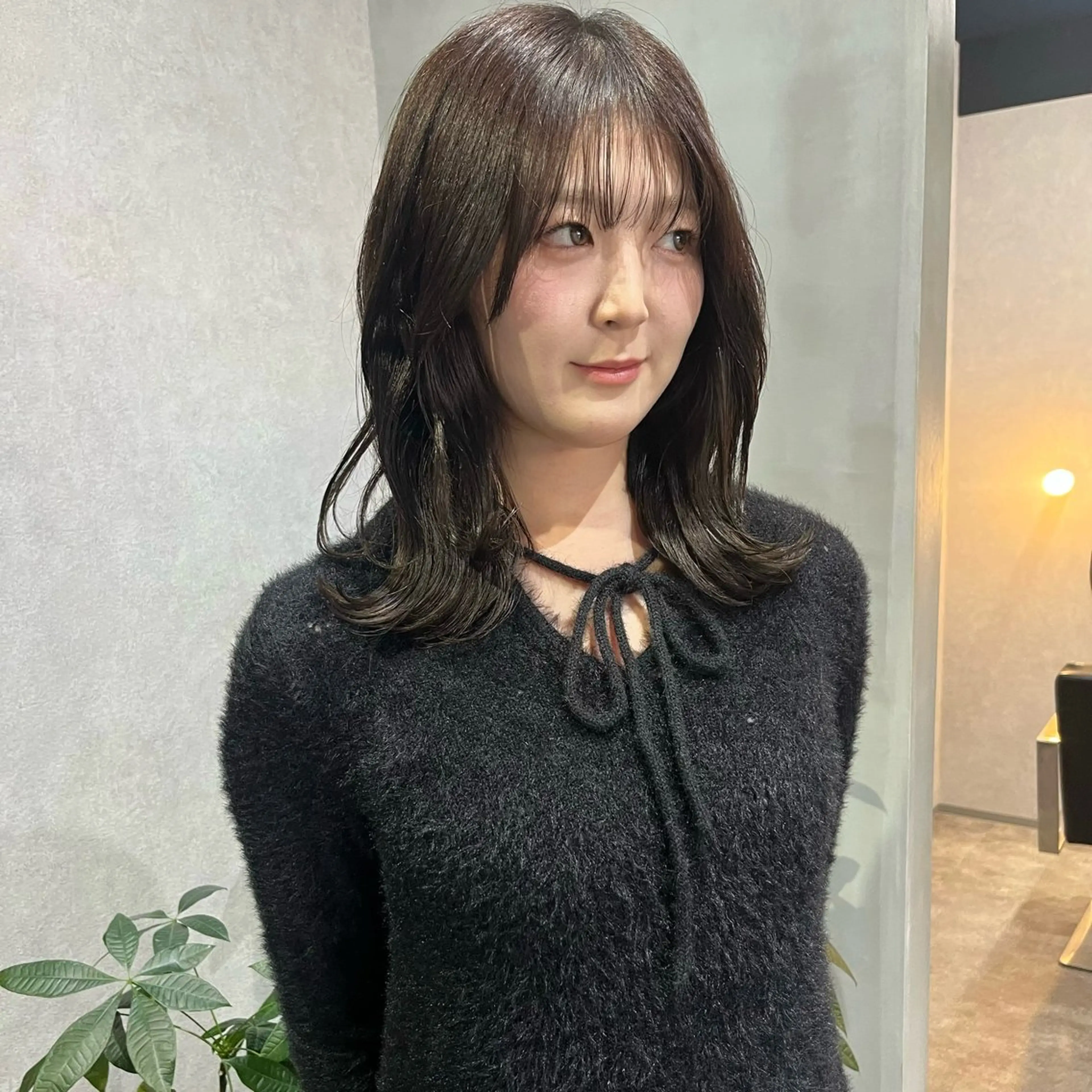 ミディアム カラー ブラウンカラー オレンジ くびれヘア カット ヘアカラー トリートメント yuumi/大濠🪷 顔周り/ハイトーンのヘアスタイル