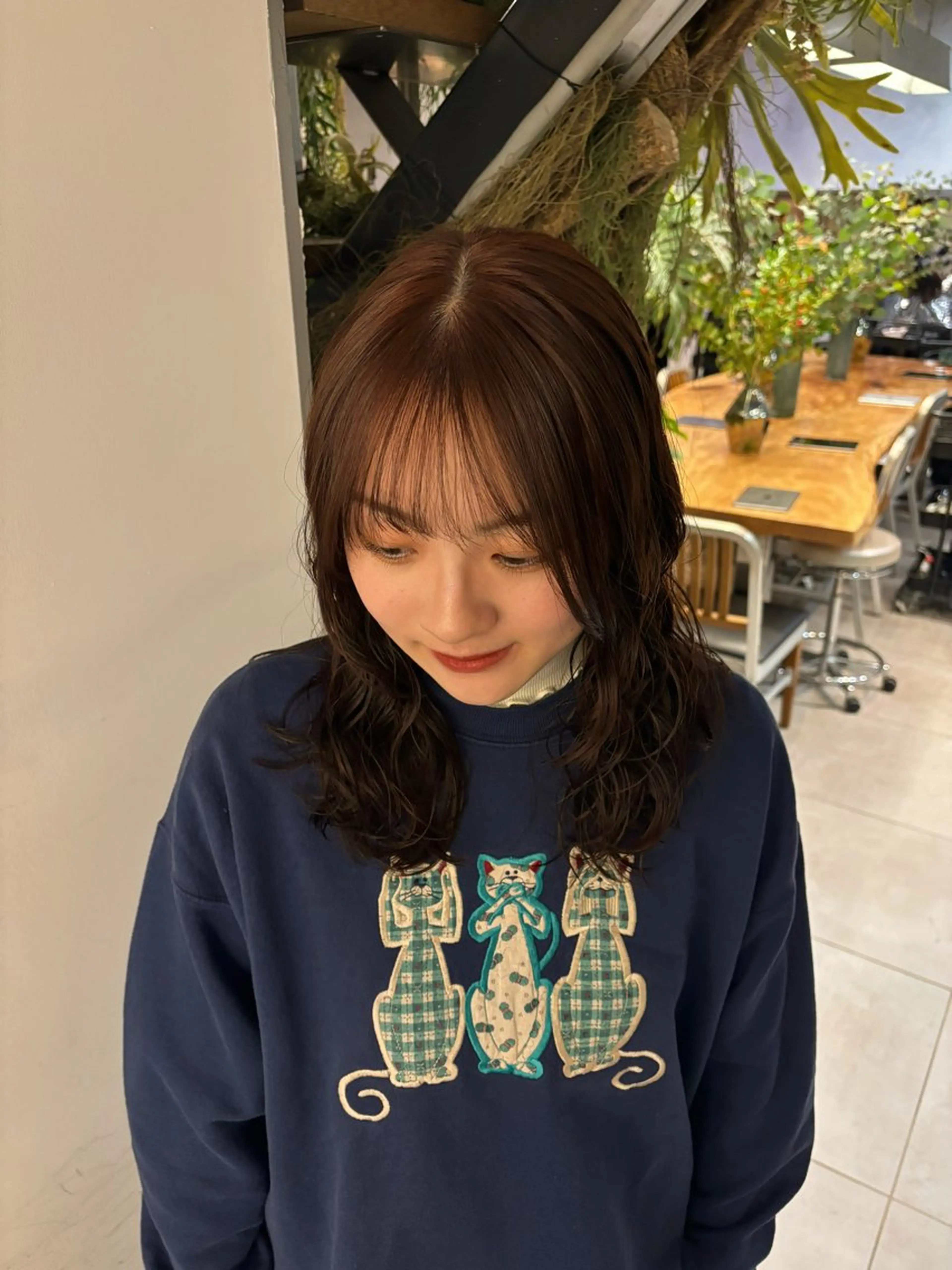 ミディアム オレンジブラウン canna ★ayumiのヘアスタイル