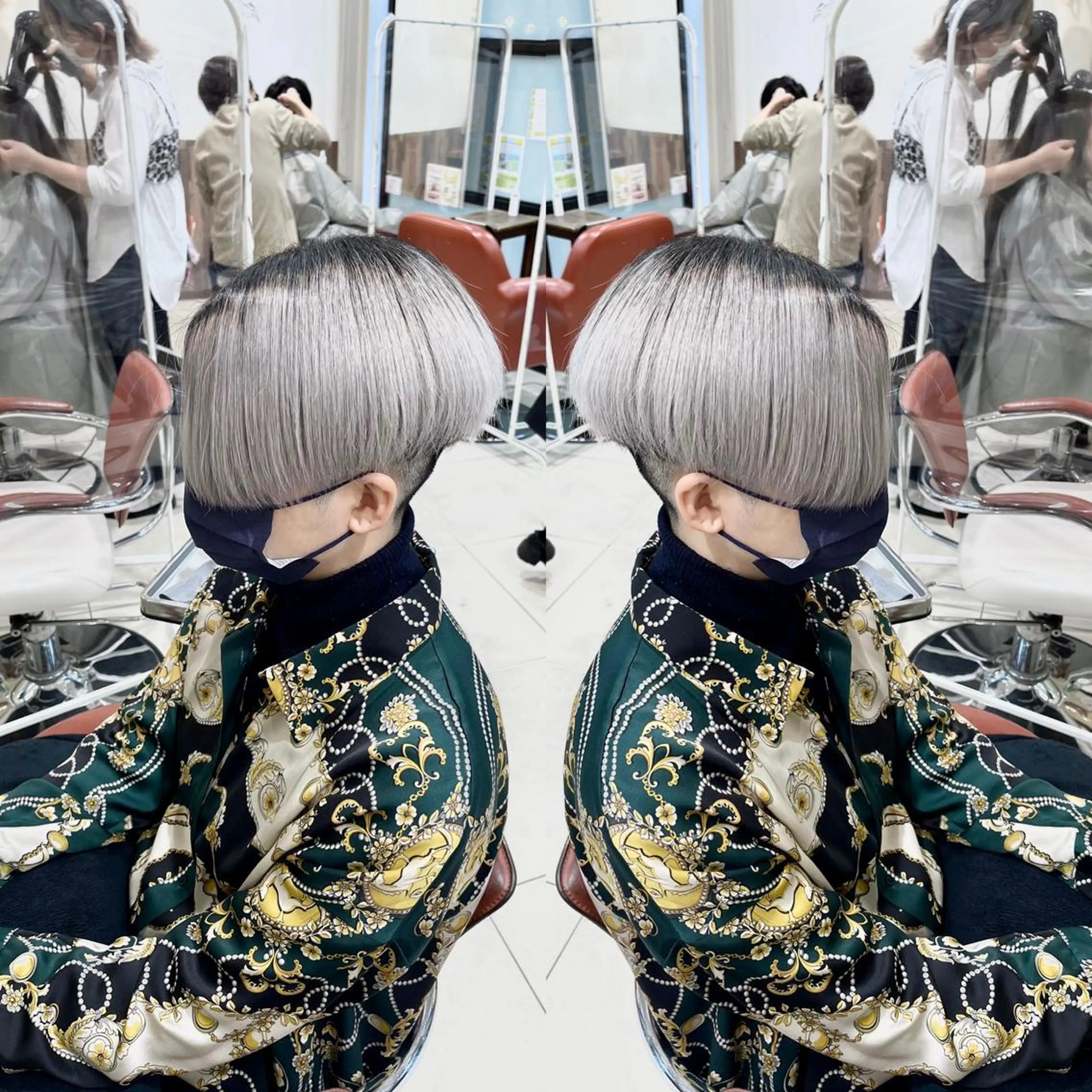 ショート ヘアカラー Y Uのヘアスタイル