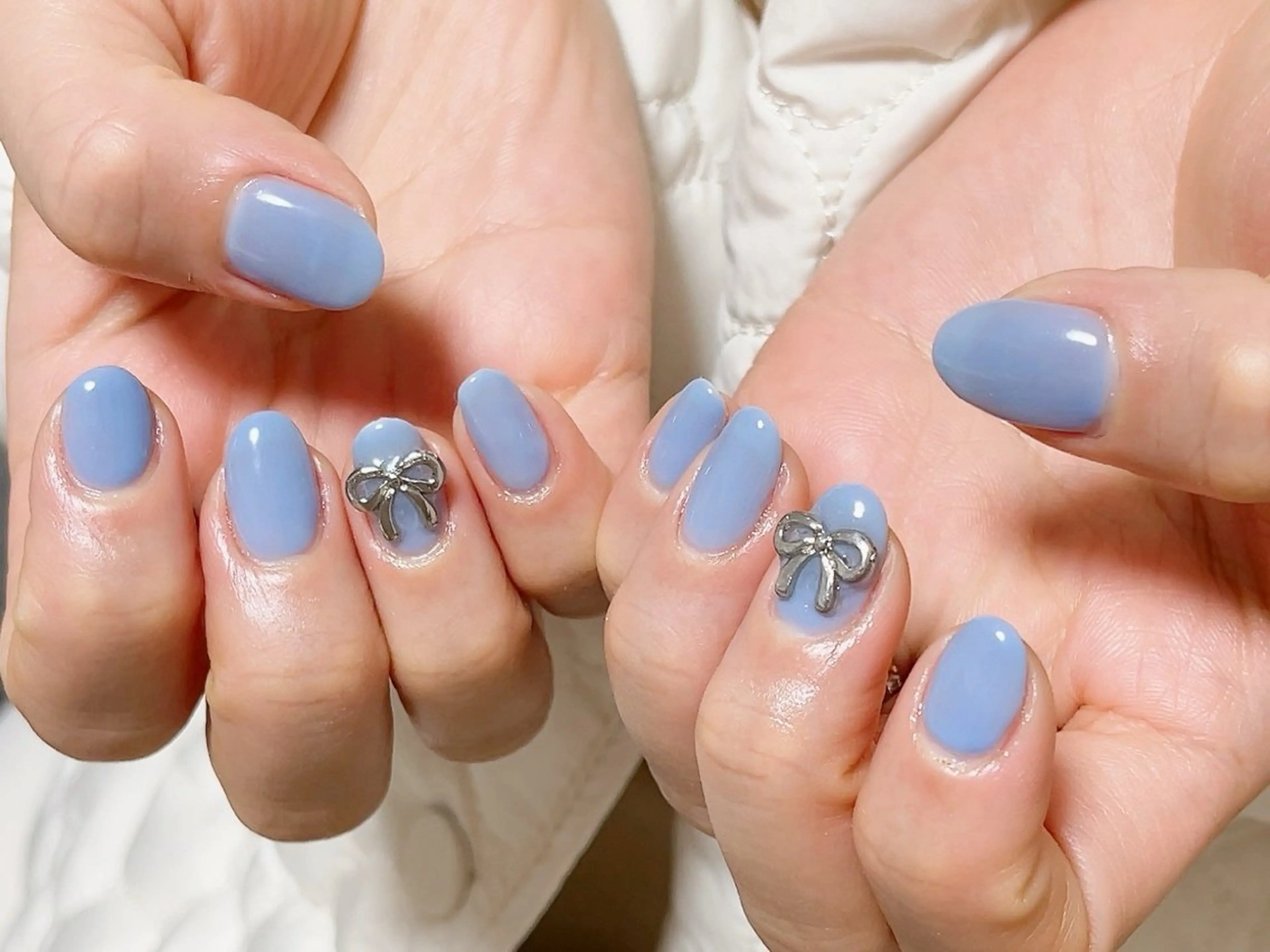 ネイル ジェルネイル メンズネイル ワンカラーネイル パラジェル リボン kikinail 溝の口のネイルデザイン