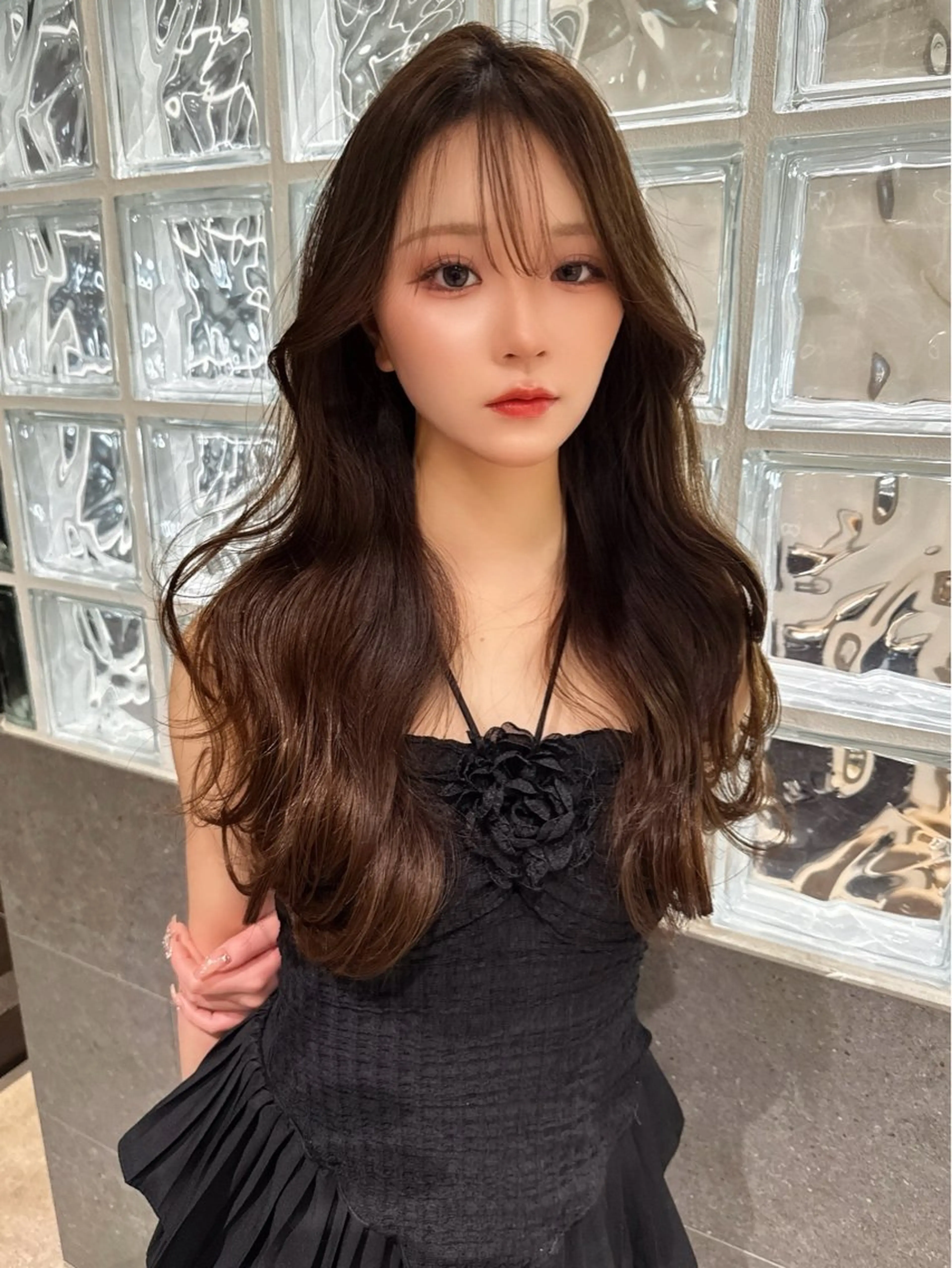 ロング ヘアカラー MASHU韓国ヘア/ レイヤー/透明感カラのヘアスタイル