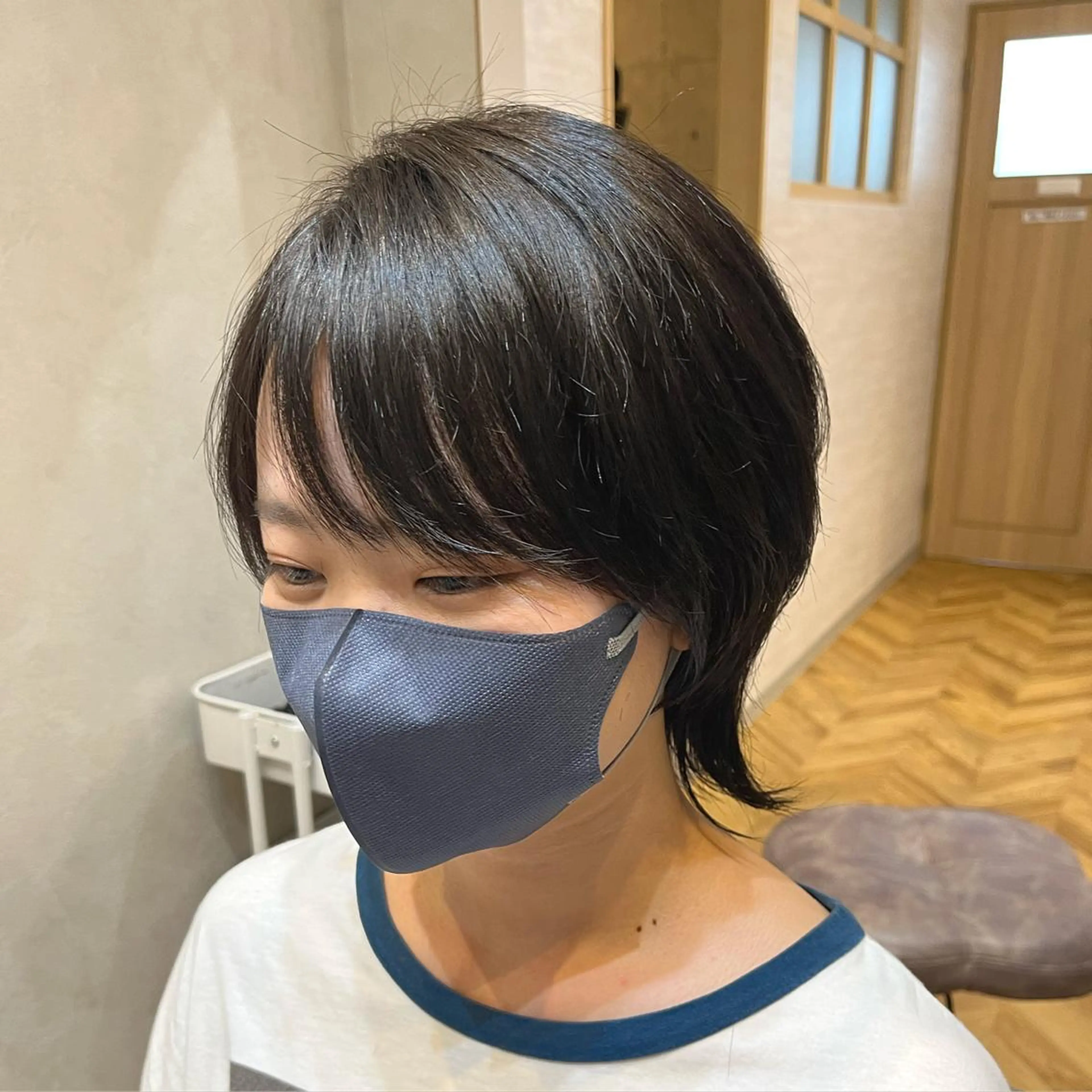 ミディアム ミディアムパーマ ボブ ハイライト 髪質改善 韓国風ヘア ヘアカラー N°number大分 ナンバーmikotoのヘアスタイル