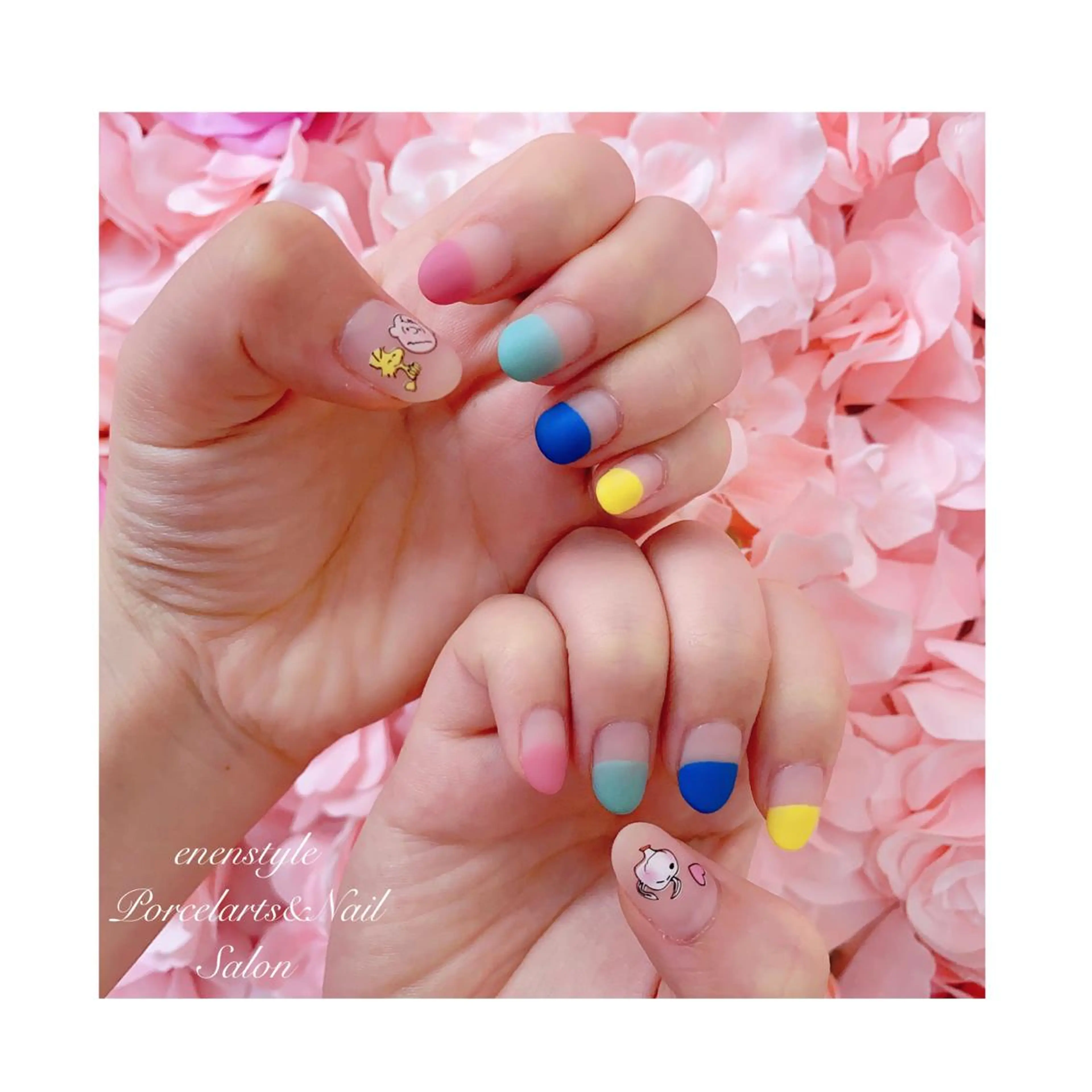 ミディアム ネイル ジェルネイル ニュアンスネイル オフィスネイル ワンカラーネイル パラジェル ハンドネイル 👑enen style👑のネイルデザイン