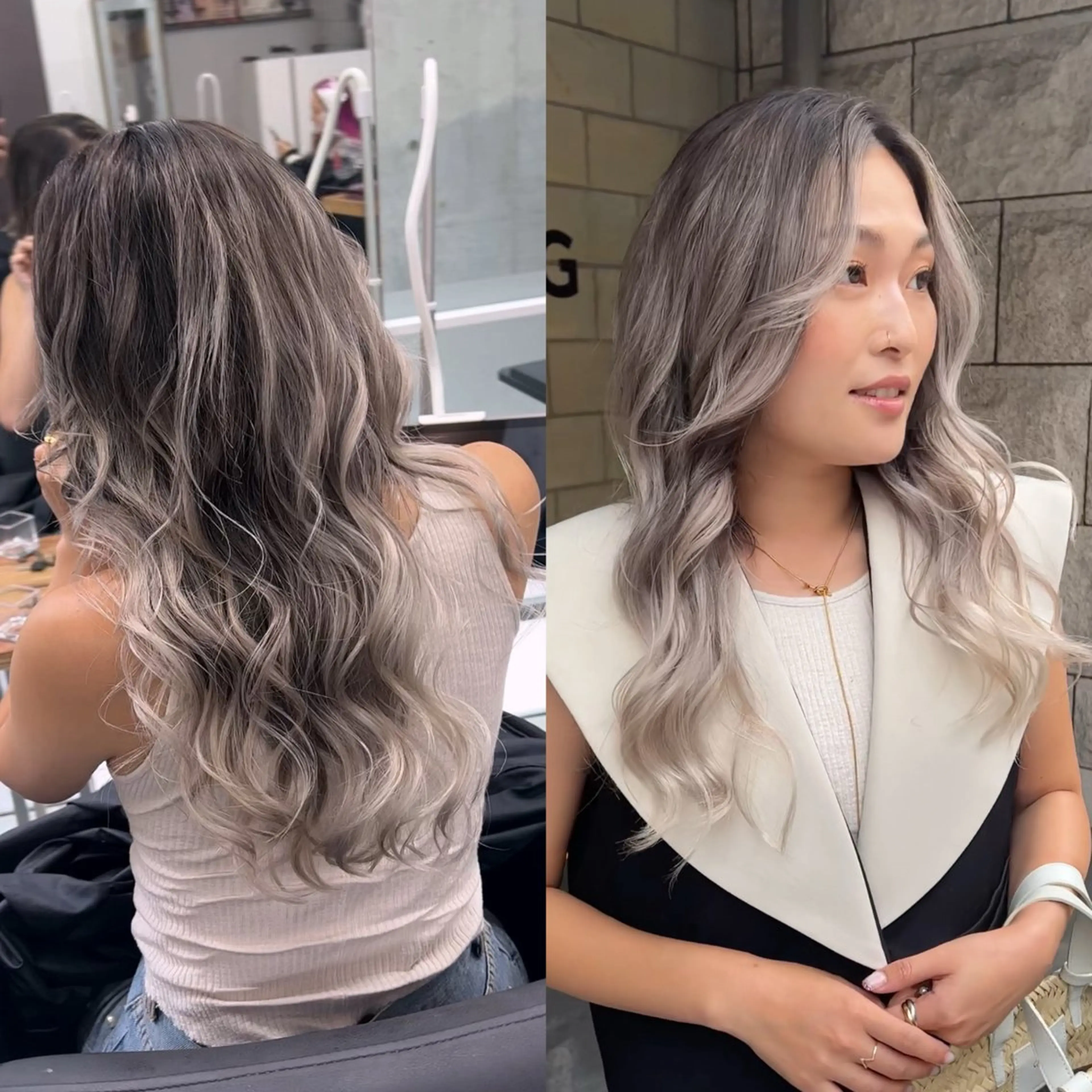 ロング カラー バレイヤージュ ブリーチ レイヤーカット ヘアカラー トリートメント welring hair salon所属・welring hair salonのヘアスタイル