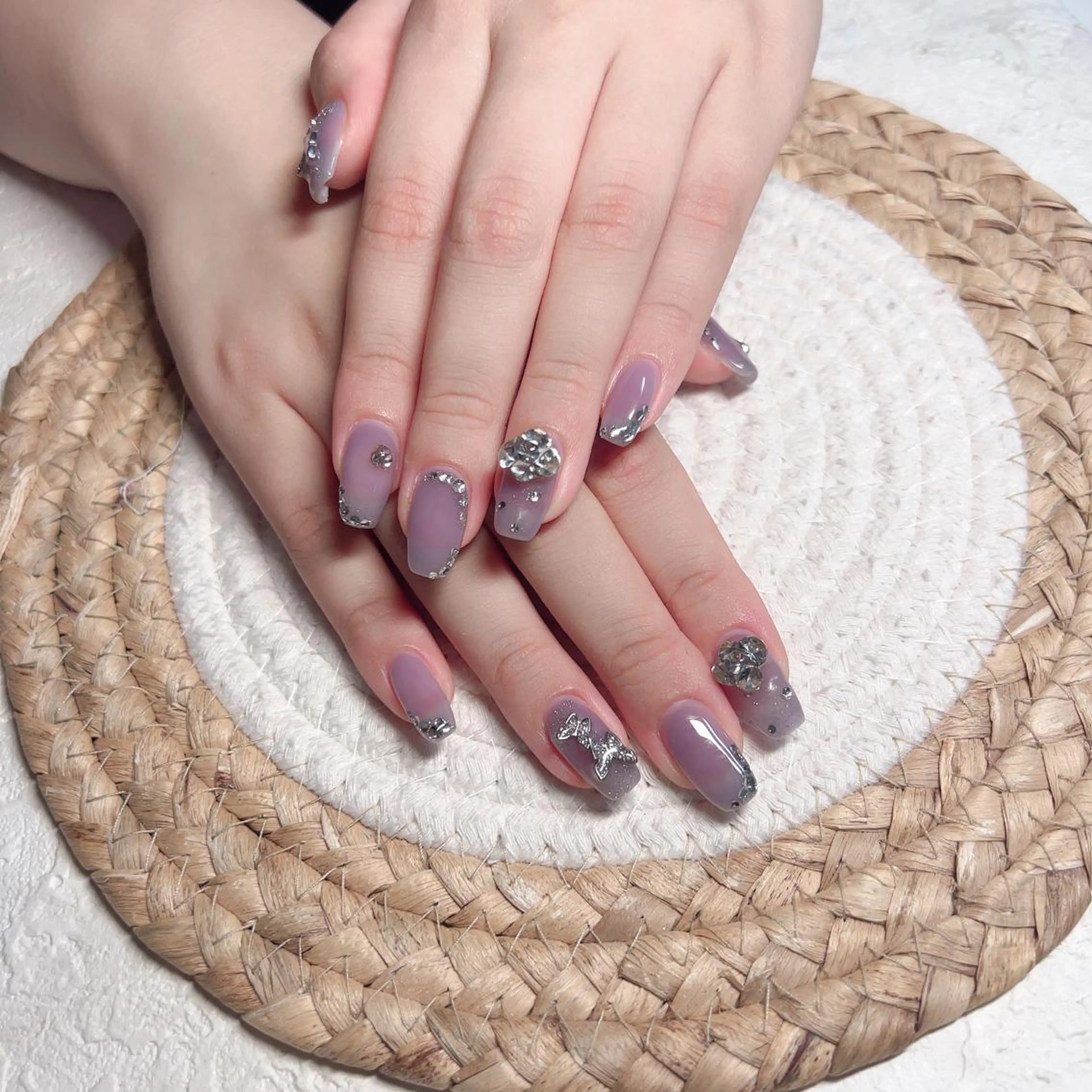 ネイル ハンドネイル M🌷nail 長さだし専門店のネイルデザイン