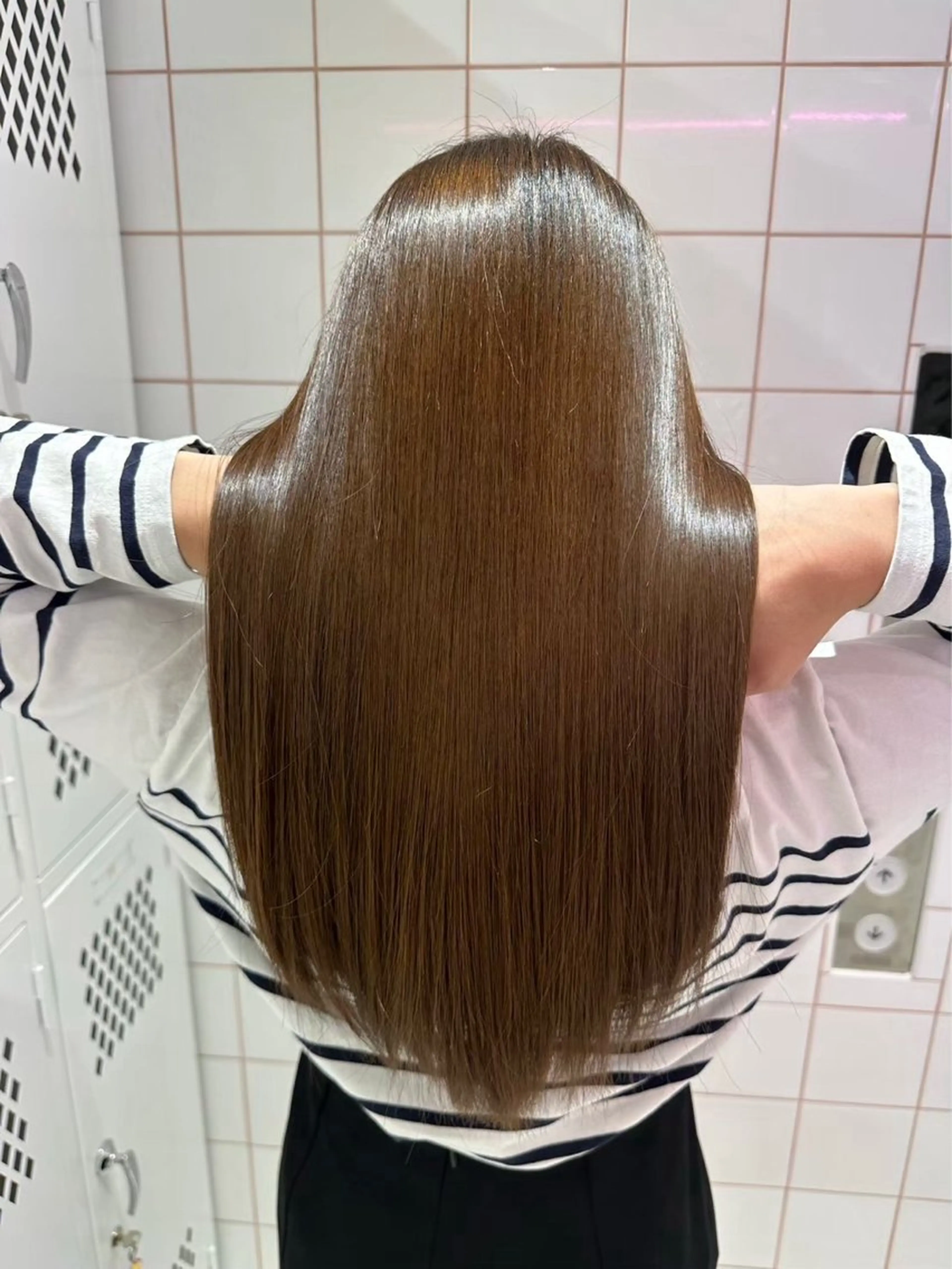 ロング カラー 酸性ストレート カット ヘアカラー 縮毛矯正 トリートメント ✨縮毛矯正✨レイヤー ホウダカズヒロのヘアスタイル