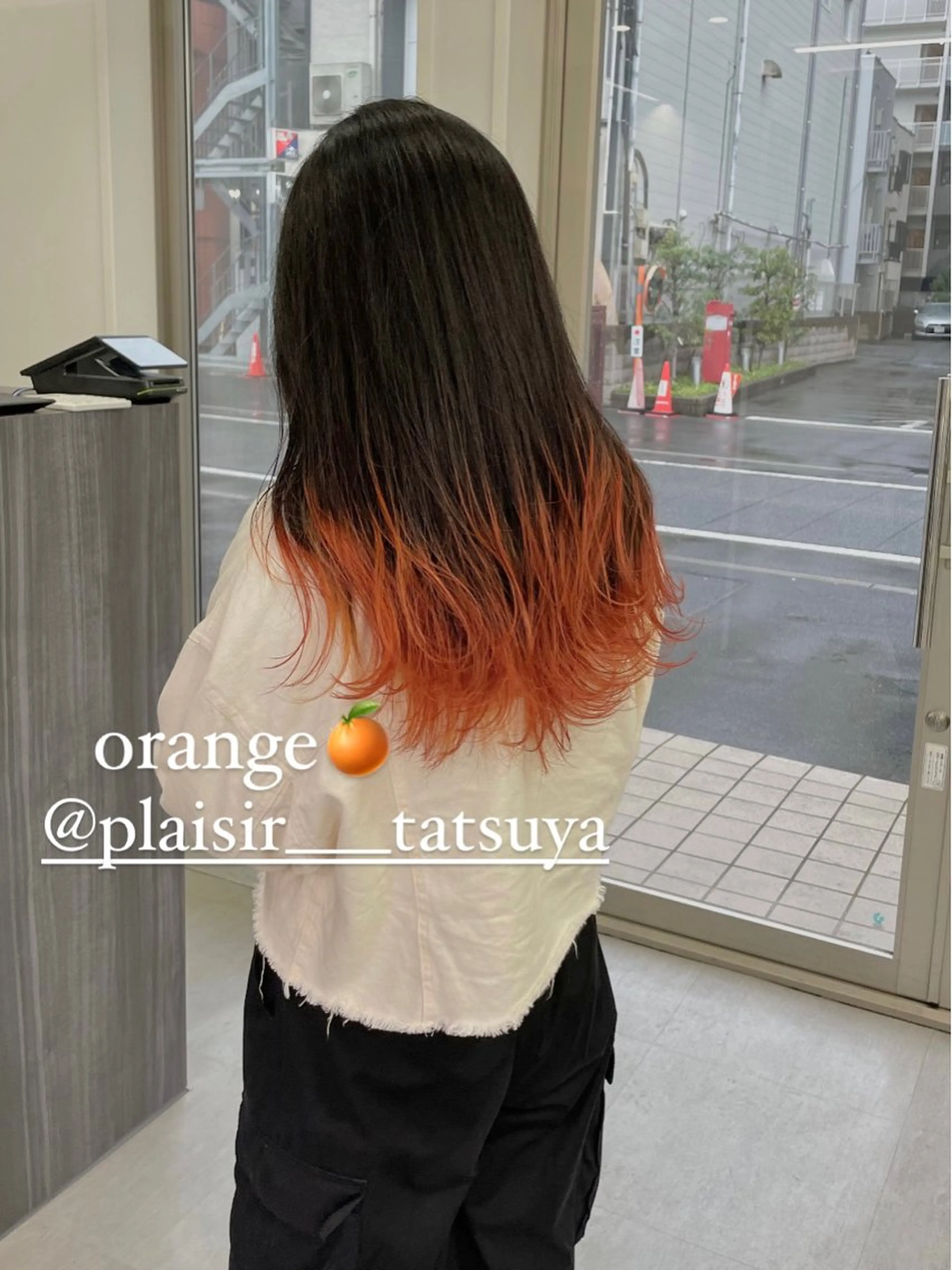 ロング カット ヘアカラー トリートメント 佐々木 達也のヘアスタイル