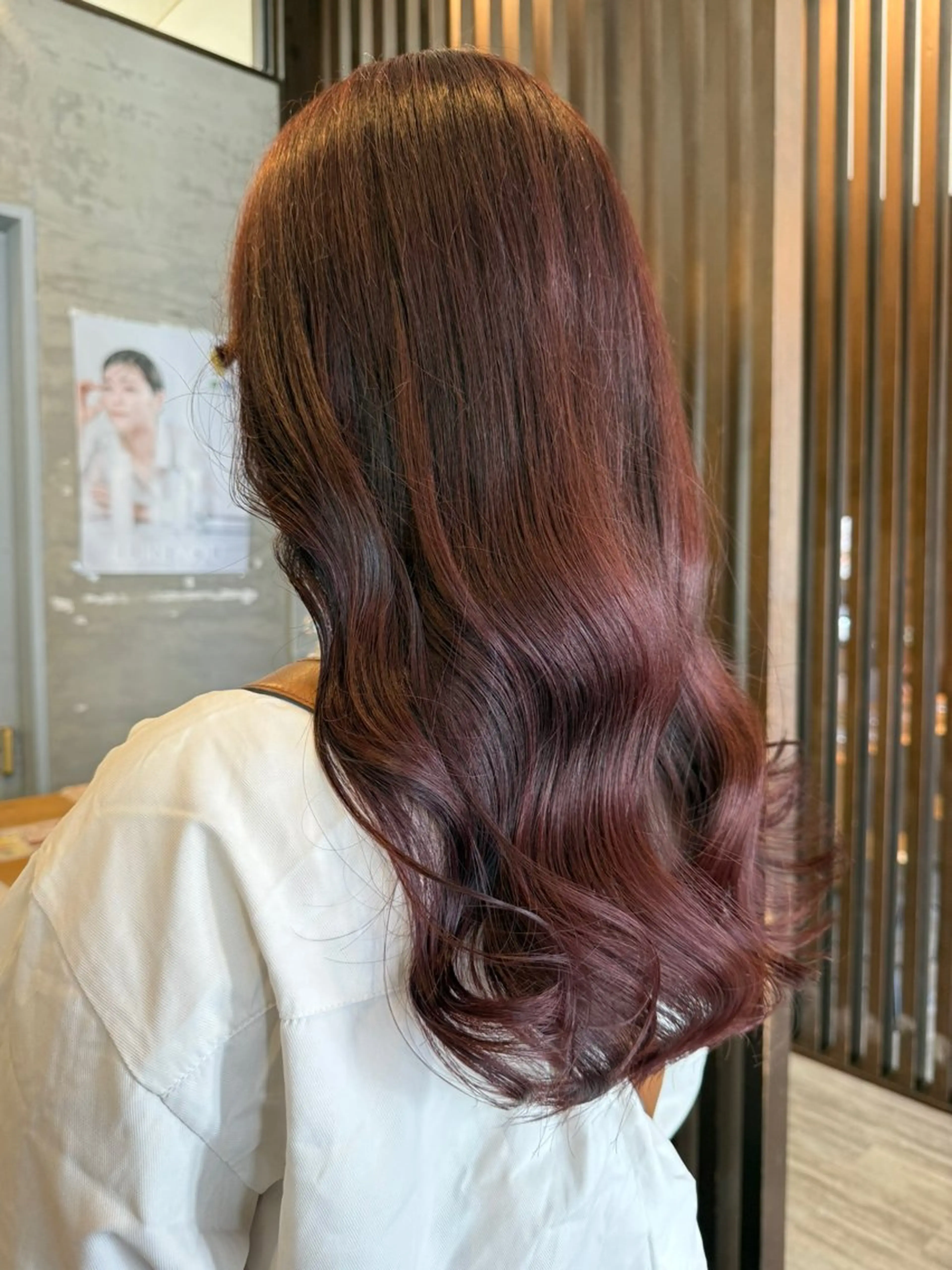 ロング カラー ブラウンカラー ピンクカラー ピンクブラウン カット ヘアカラー BRANCHÉ小牧/ 西尾 美月のヘアスタイル