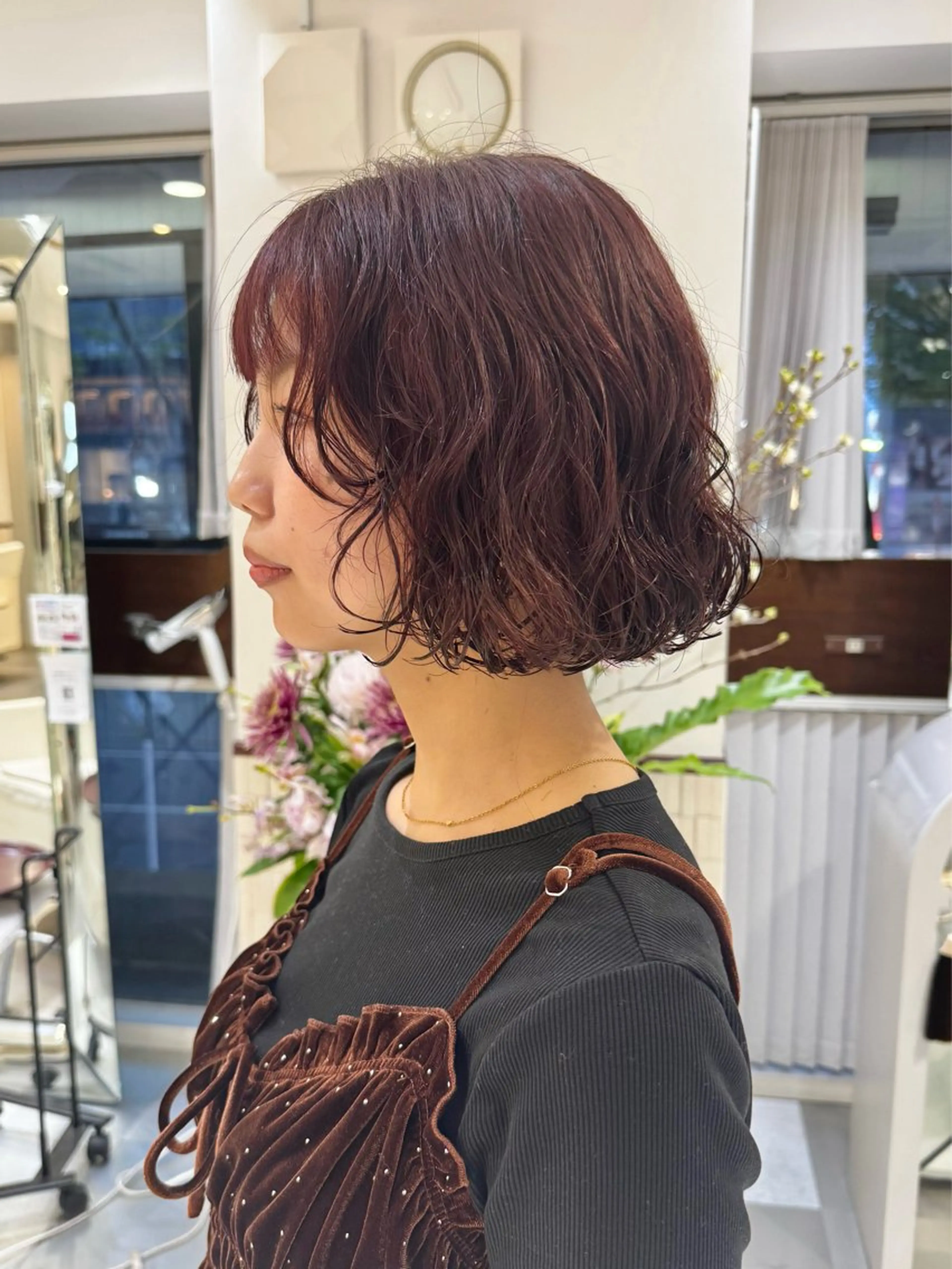 ショート パーマ カット ヘアカラー パーマ トリートメント デジタルパーマ 🌀ボブ　萩原　龍のヘアスタイル