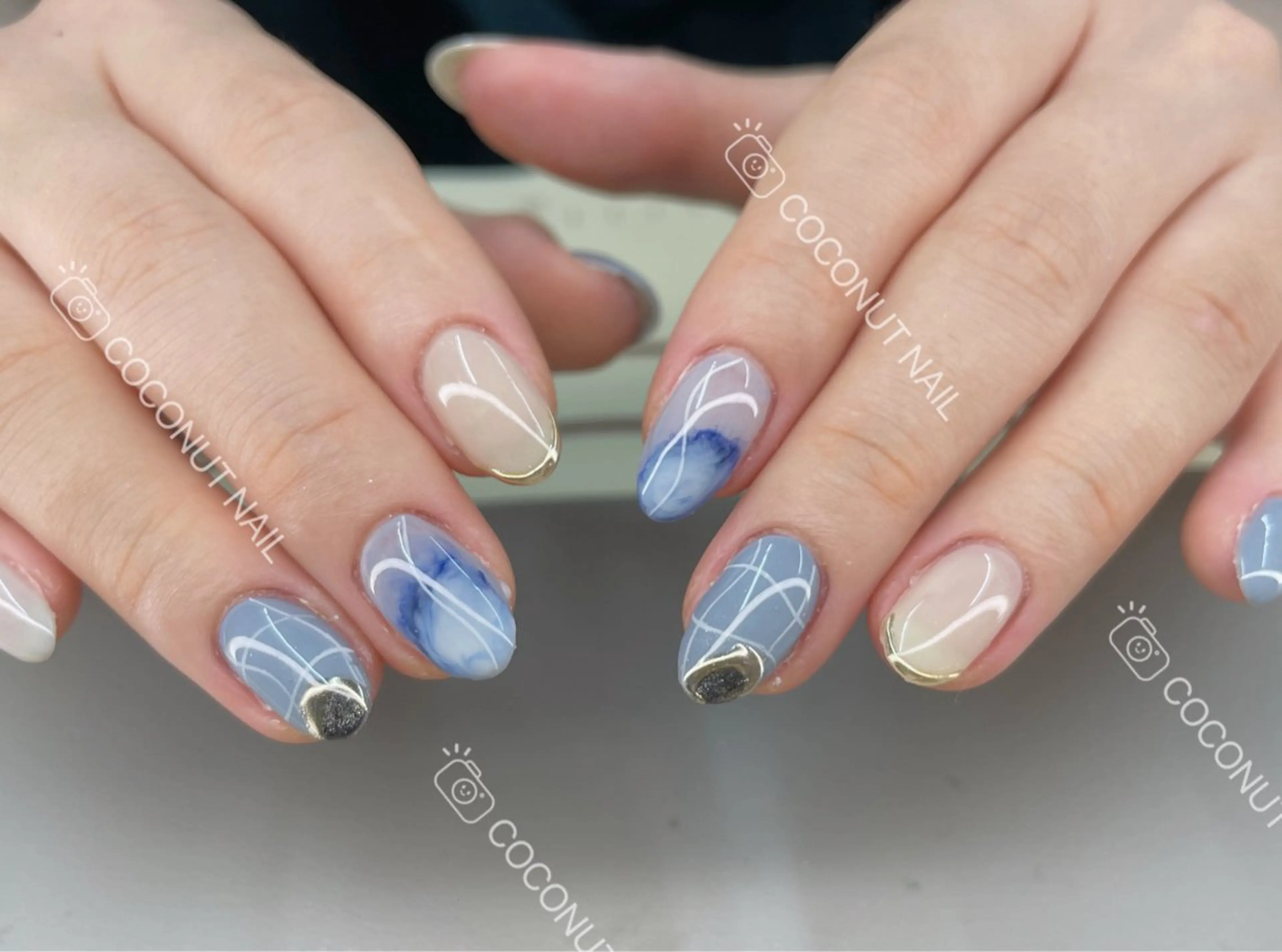 ネイル ハンドネイル 神田 ココナッツのネイルデザイン