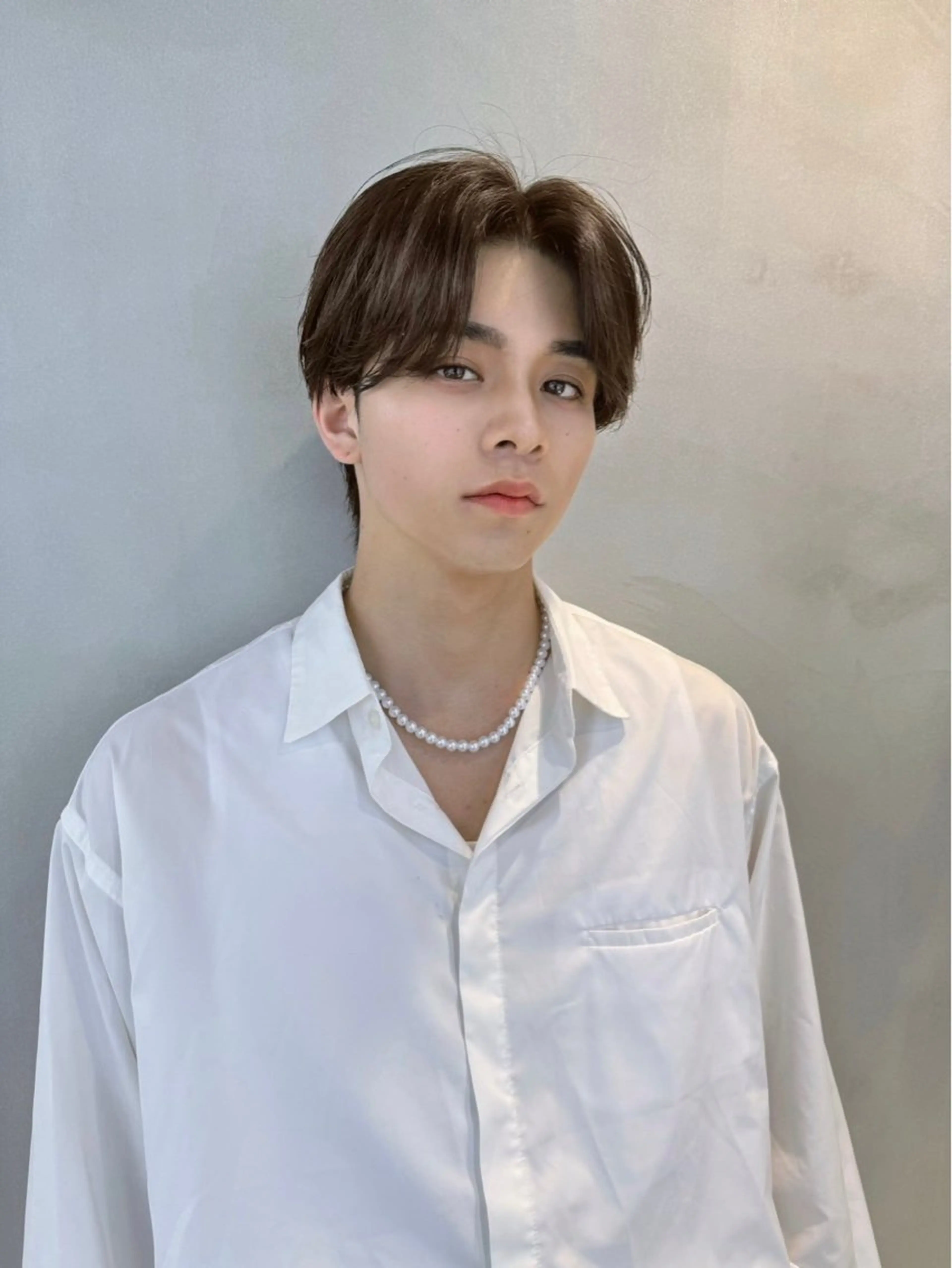 メンズ センターパート メンズ韓国風 巻ける縮毛矯正/ボブ 小顔カット大和田拓夢のヘアスタイル