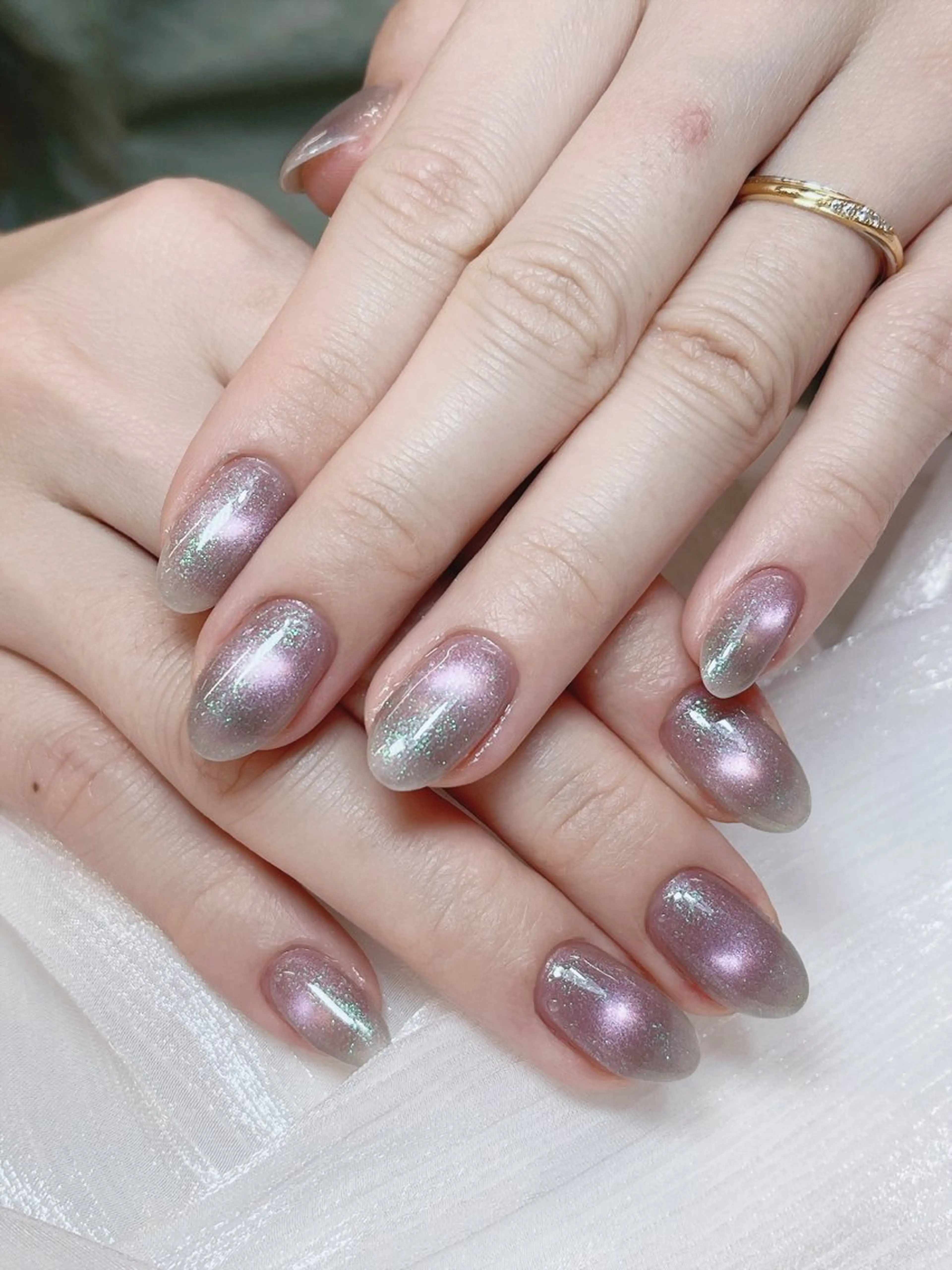 ネイル チークネイル 成人式 フレンチネイル グラデーション 氷ネイル・うるうるネイル ハンドネイル DUO   MI nail salonのネイルデザイン