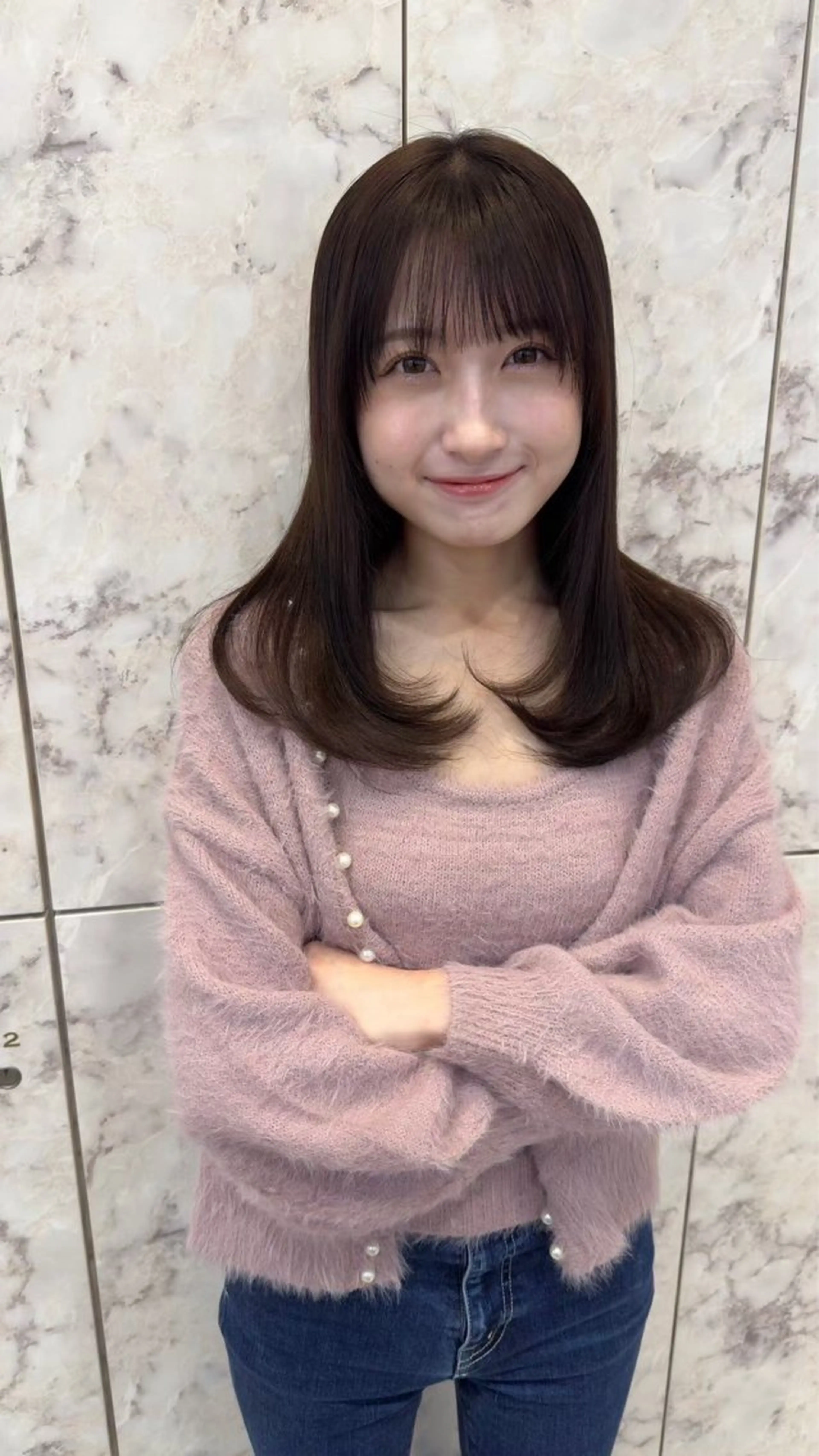 ミディアム カラー カット ヘアカラー トリートメント 髪質改善/縮毛矯正 /レイヤー/宮崎直弥のヘアスタイル