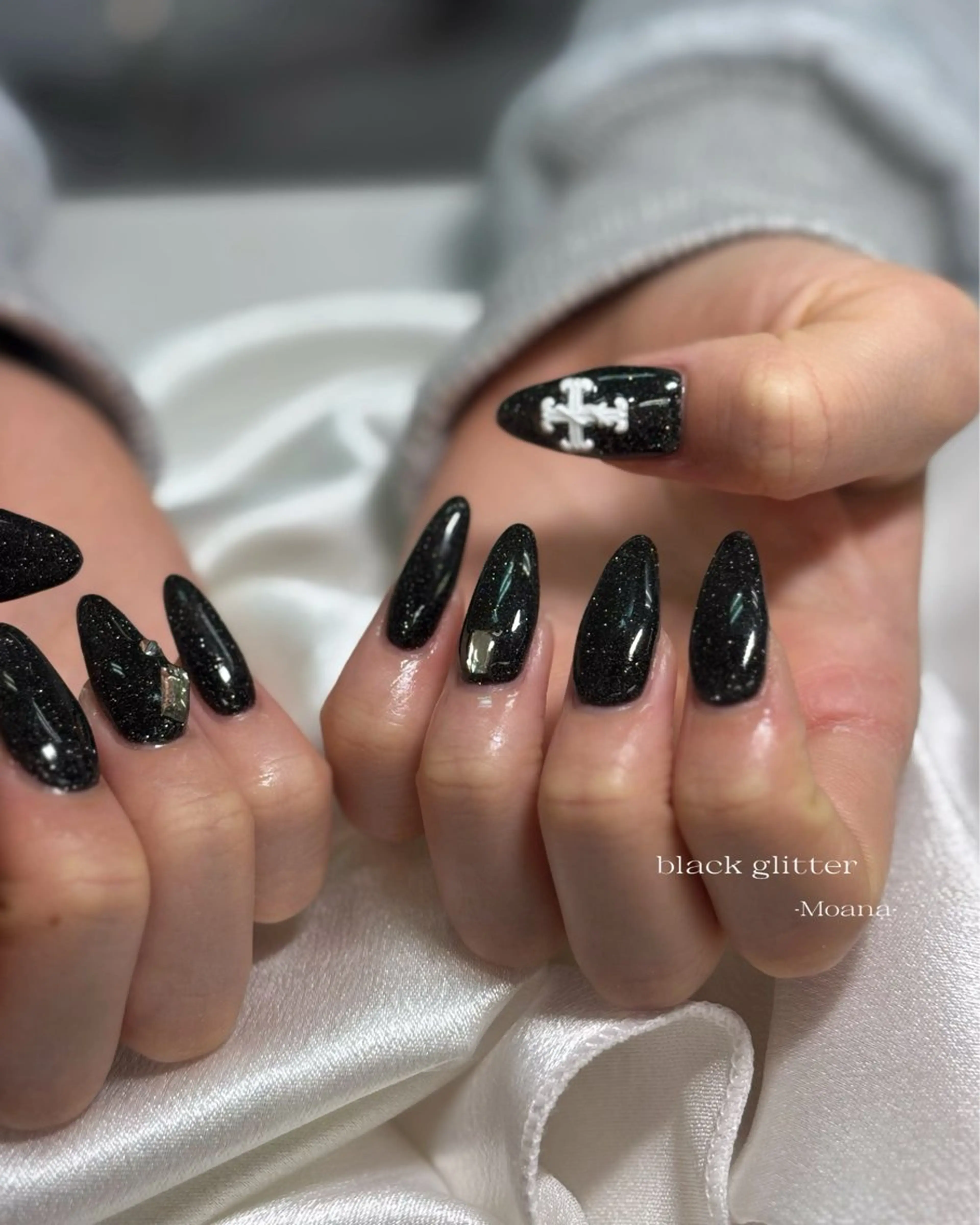 ネイル ラメ(グリッター) ワンカラーネイル シンプルネイル ハンドネイル Moana nail Hiyoriのネイルデザイン