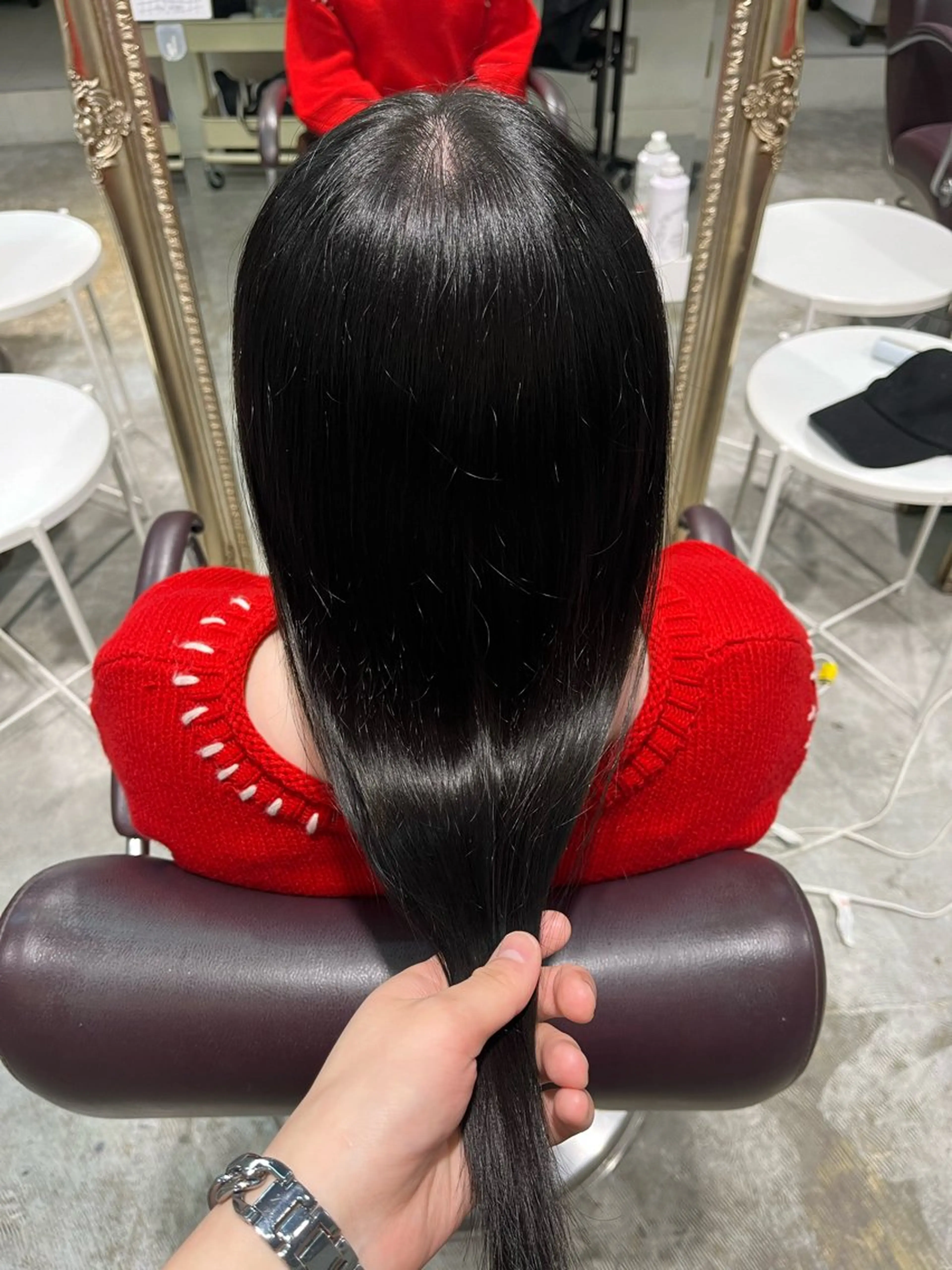 ロング 髪質改善 トリートメント トリートメント フェザーパーマ🌙 毛流れ yuzukiのヘアスタイル