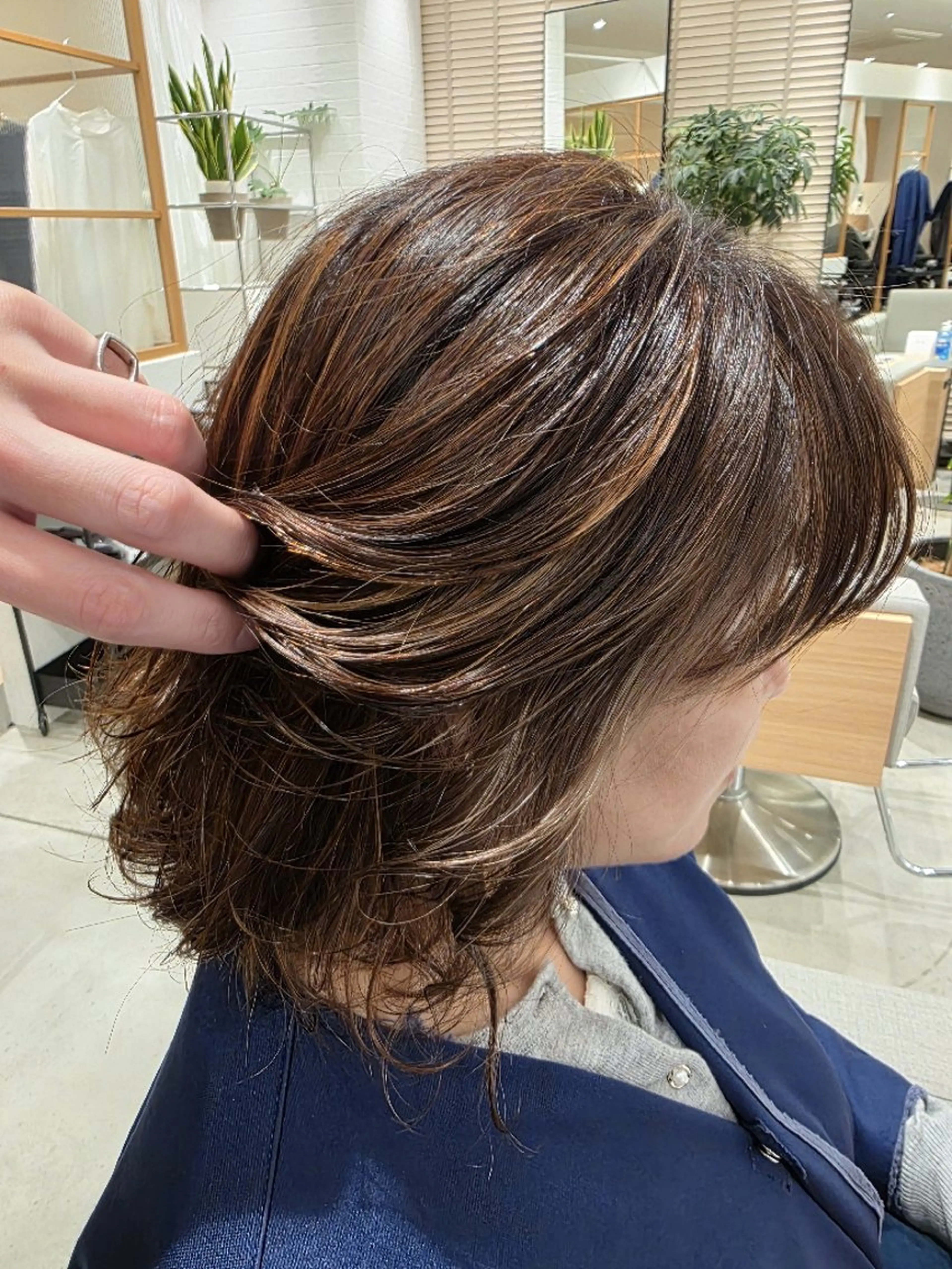 ミディアム ハイライト ヘアカラー トリートメント ✂髪質改善ストレート NO.1 深澤 颯斗のヘアスタイル