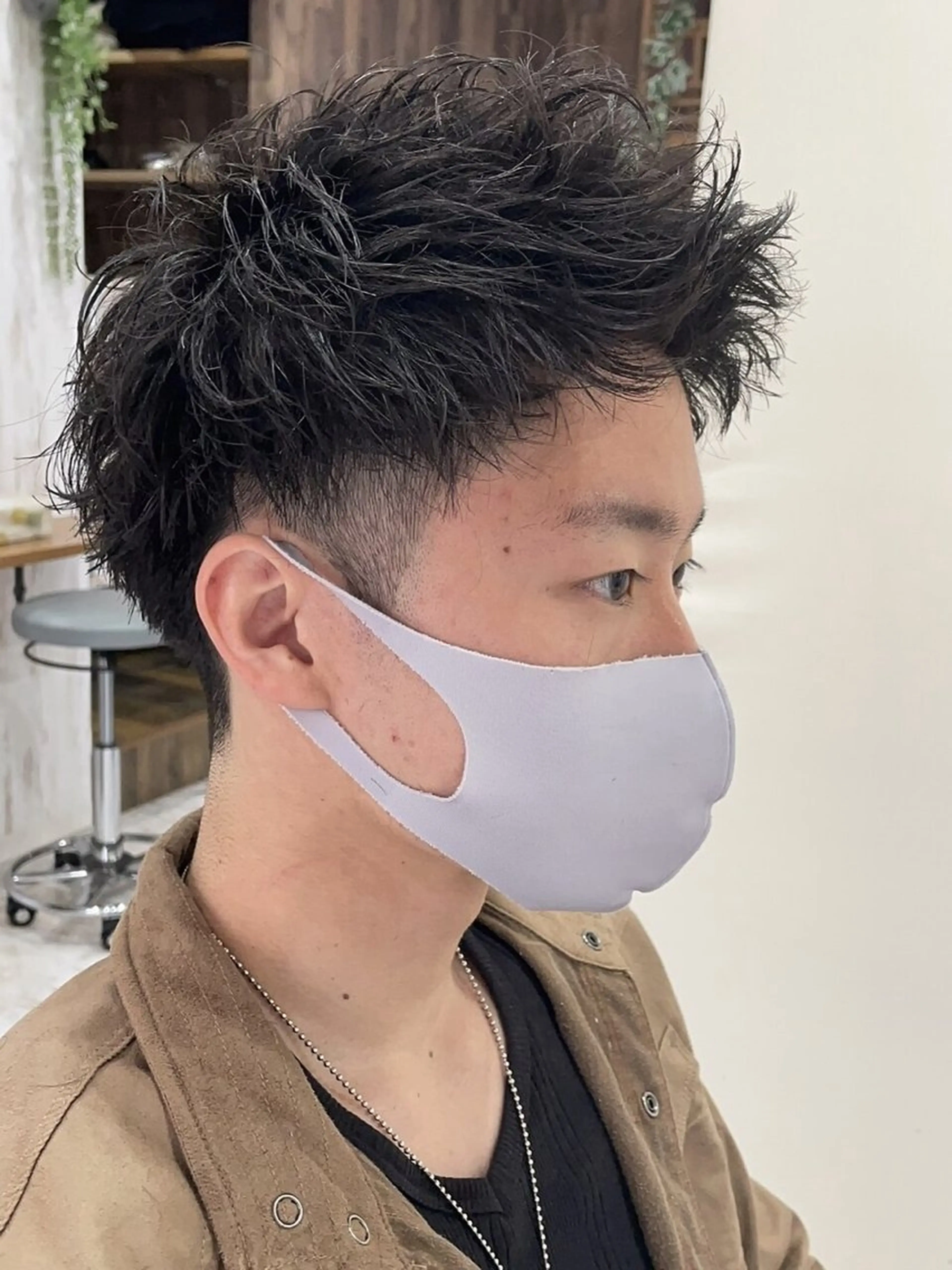 ショート メンズ アップバング メンズショート ショートヘア カット トリートメント 【店長】メンズ職人 短髪　ハイトーン🔥のヘアスタイル