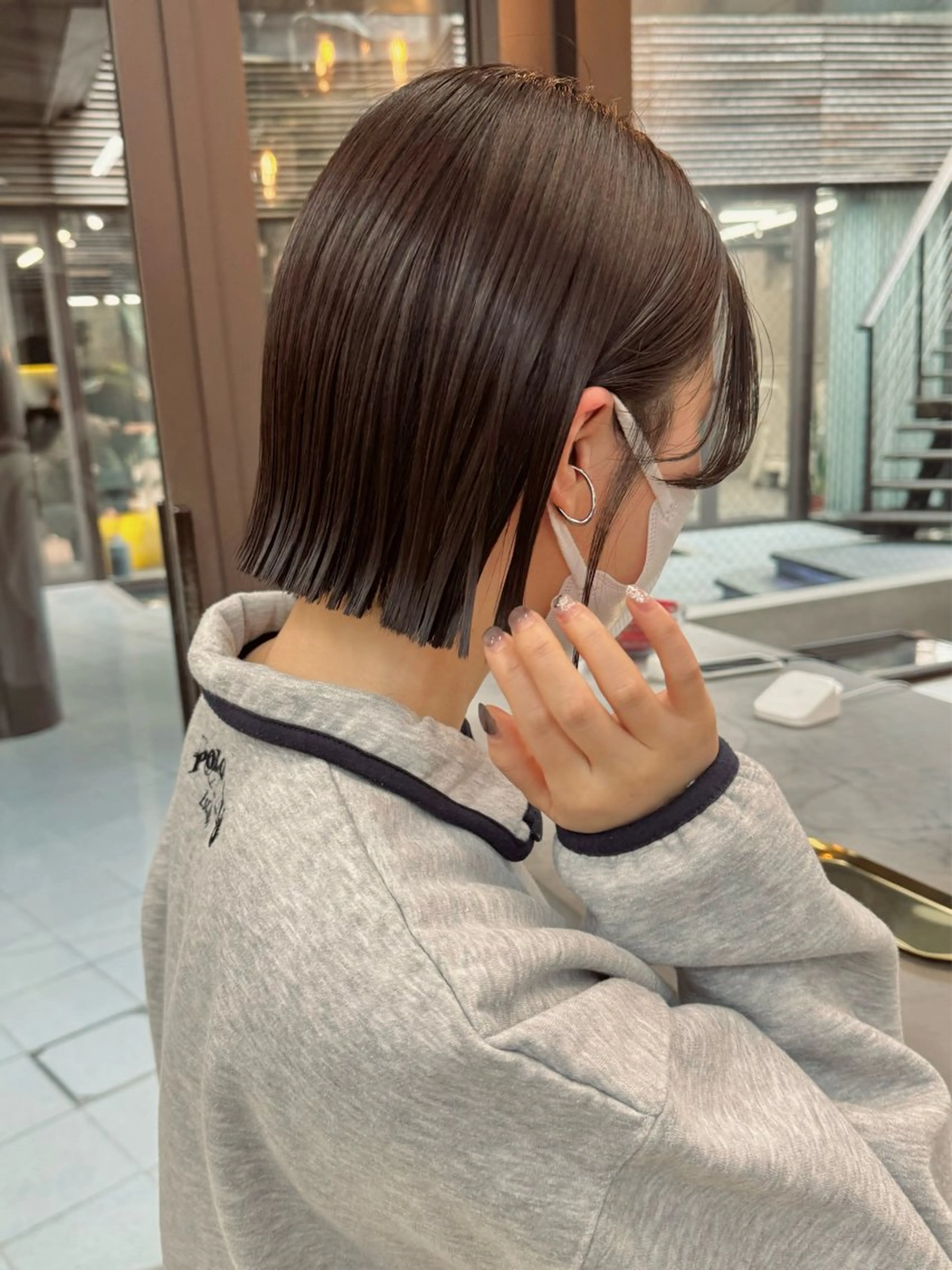 ショート カラー 切りっぱなしボブ ボブ 縮毛矯正 ボブ/ショート /パーマ/shinのヘアスタイル