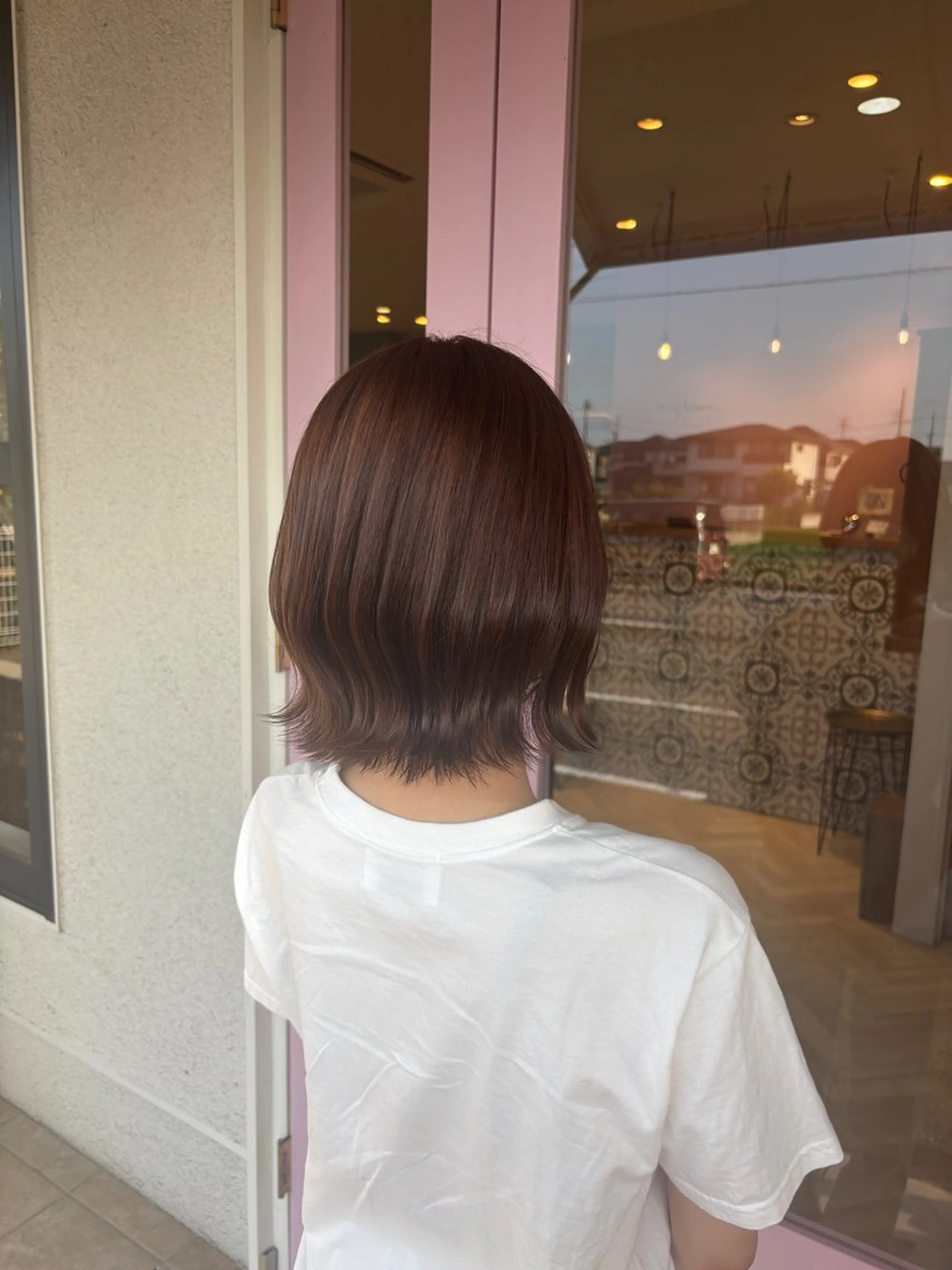 ミディアム カラー ヘアカラー 上村 七海のヘアスタイル