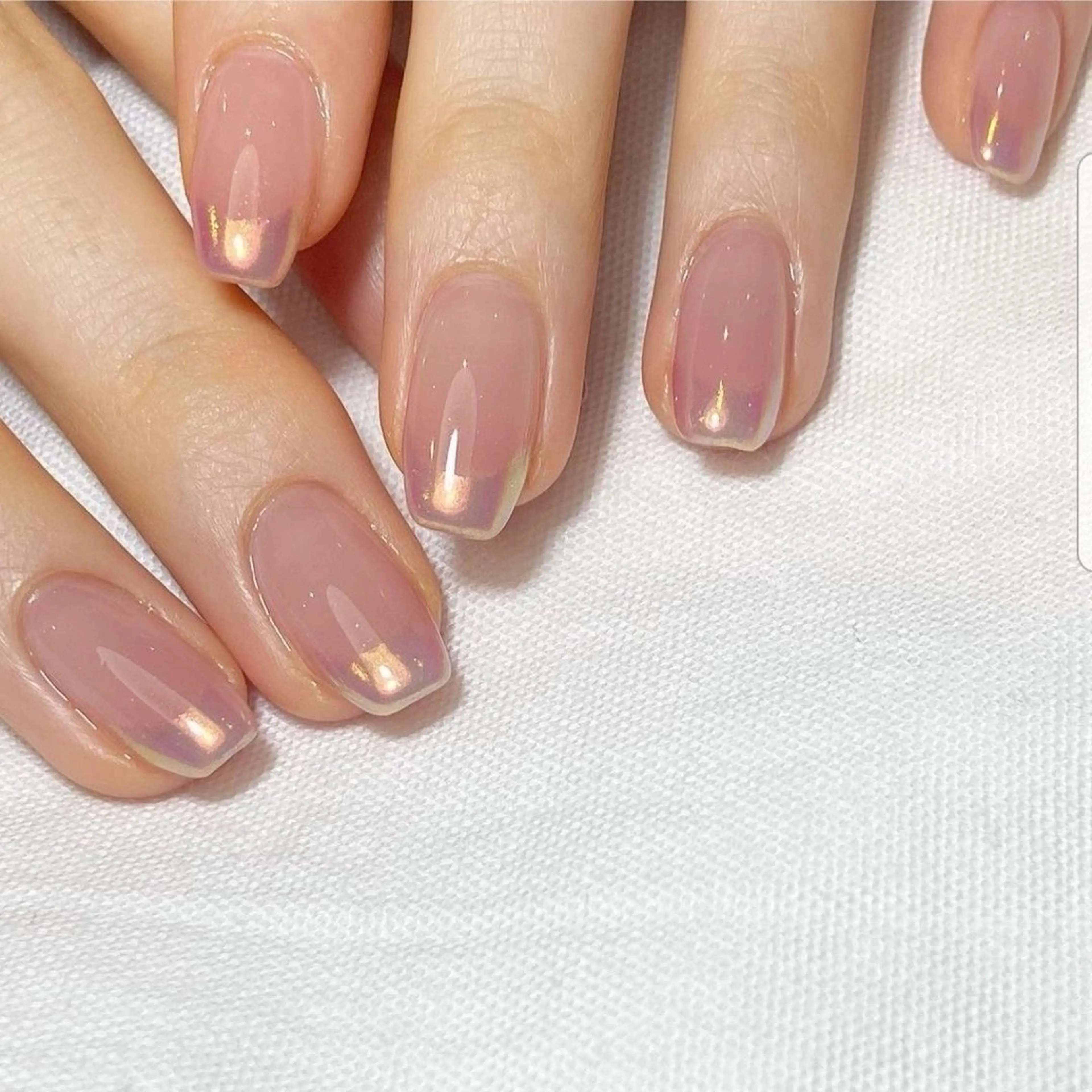 ミラーorガラスフレンチネイルの写真