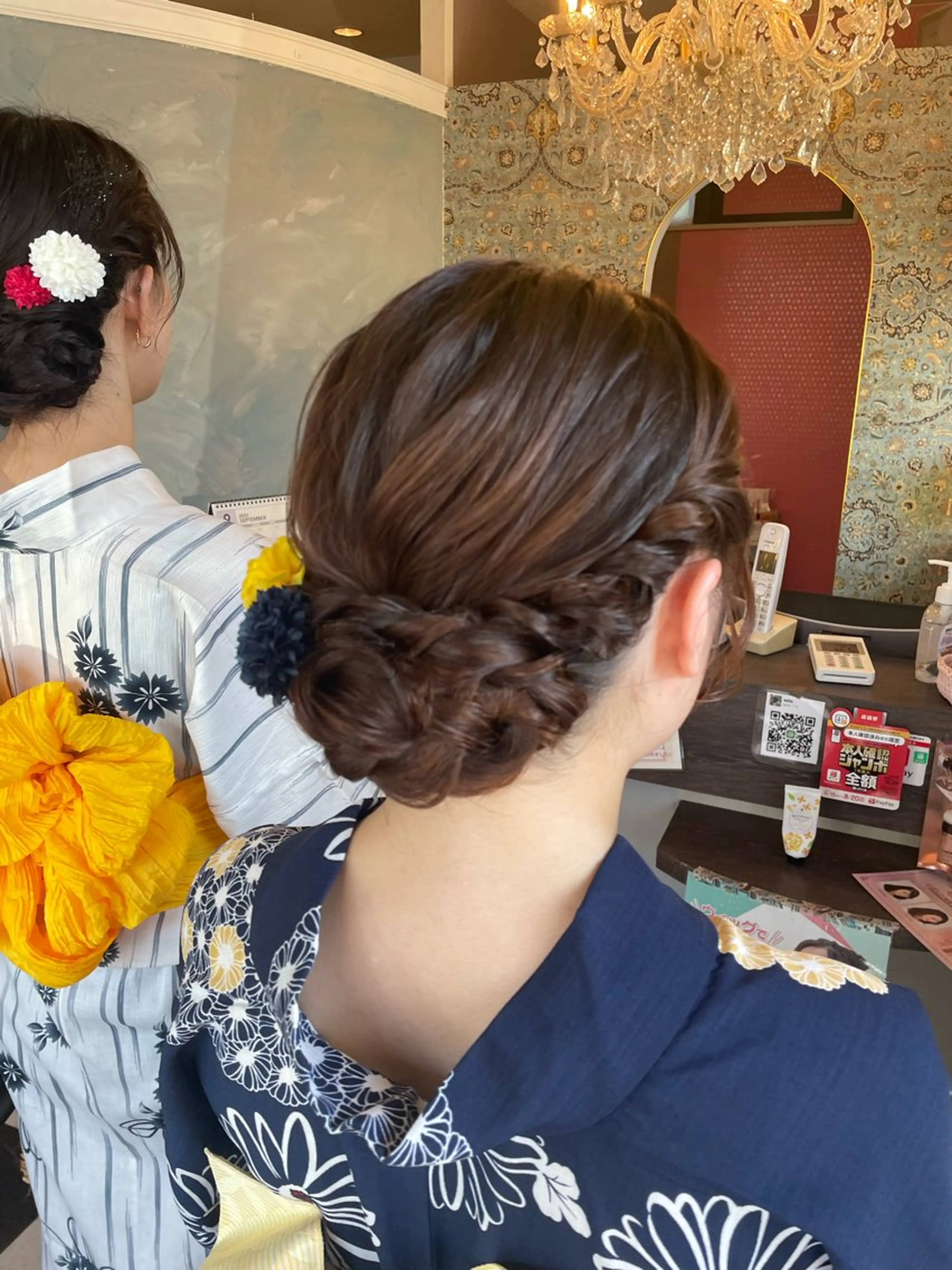 ヘアアレンジ 浴衣 hair make echo滿木あい花のヘアスタイル