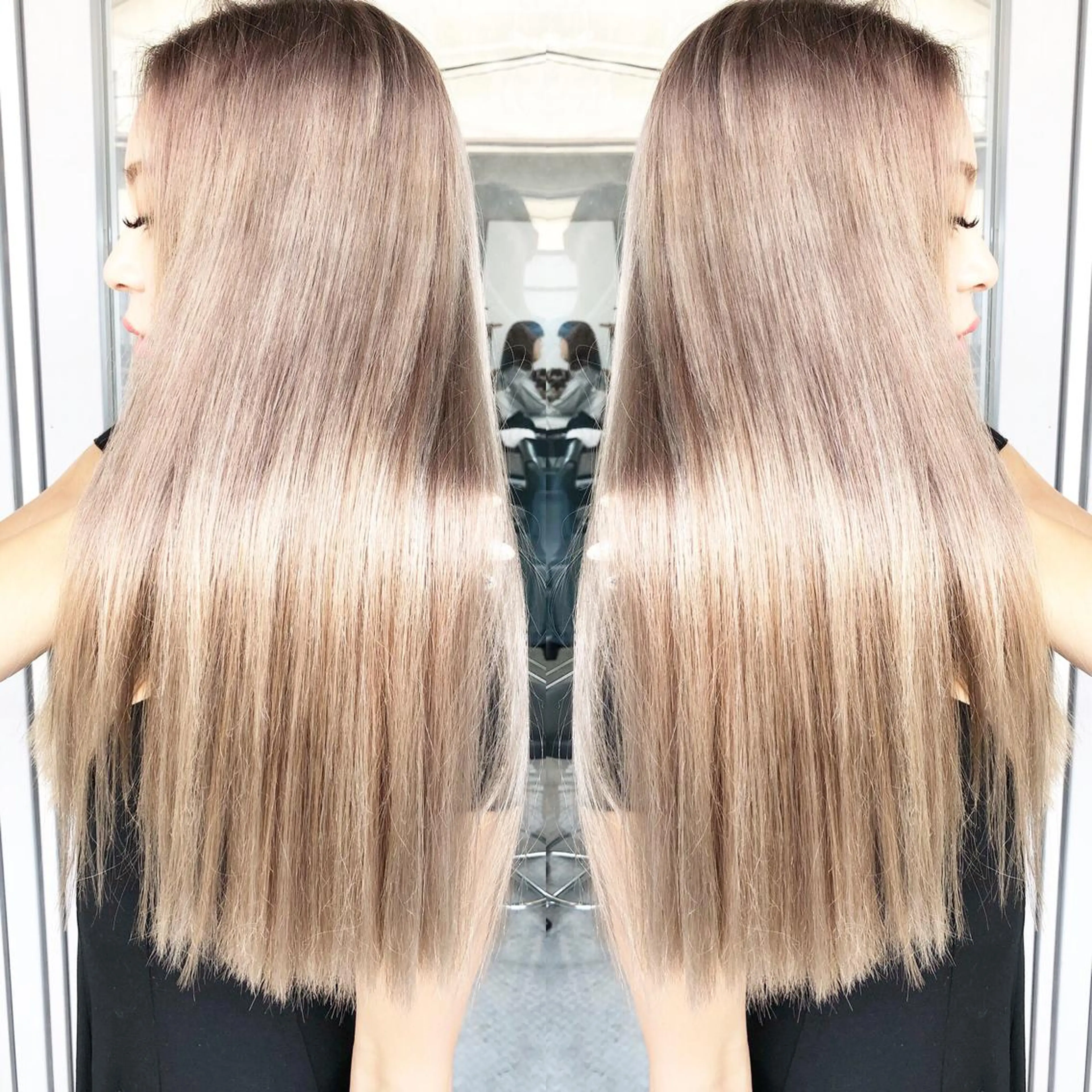 カラー ベージュカラー ミルクティーベージュ レイヤーカット BLend 渋谷のヘアスタイル