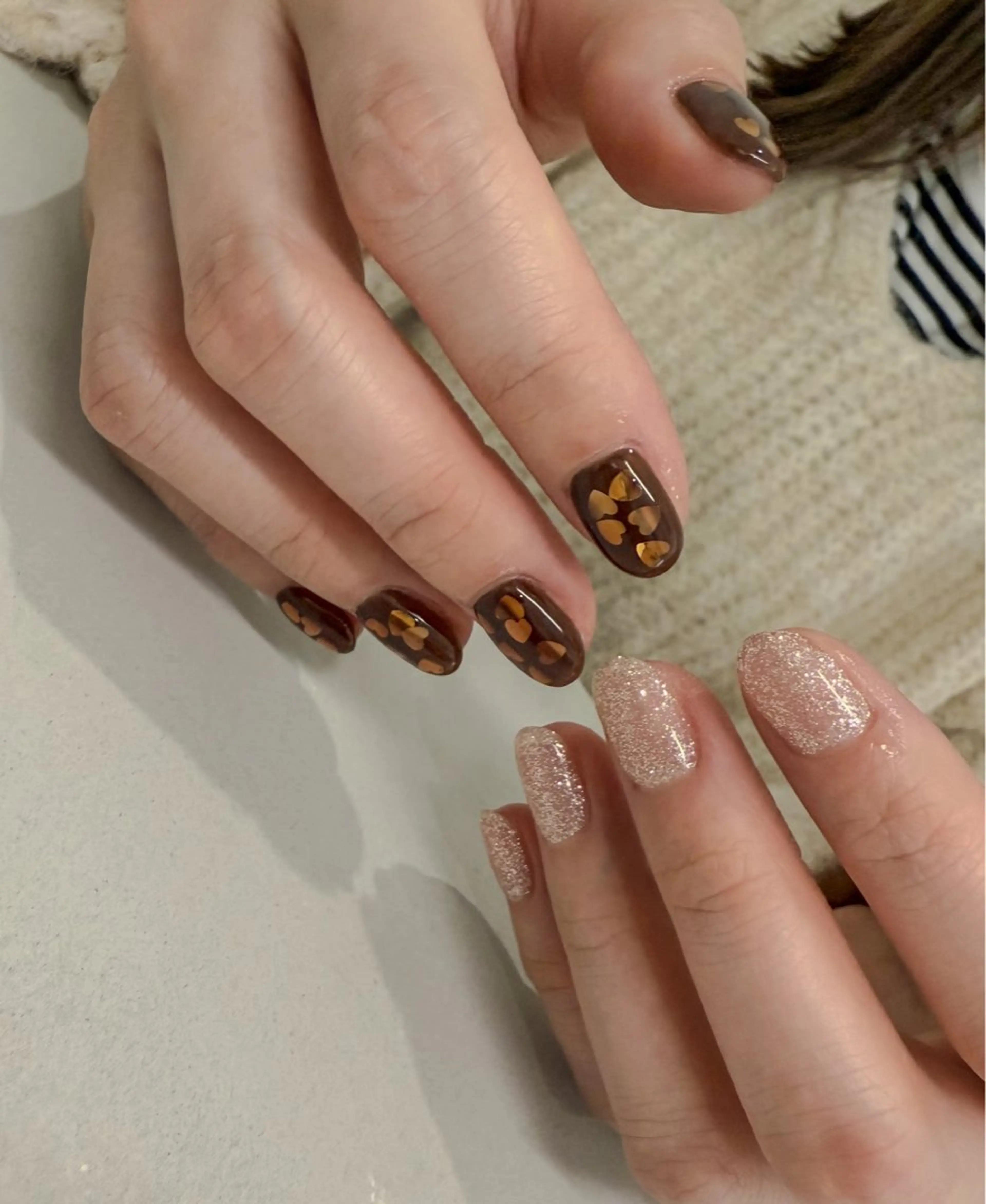 ネイル ハート 持ち込み num-fi Aiのネイルデザイン