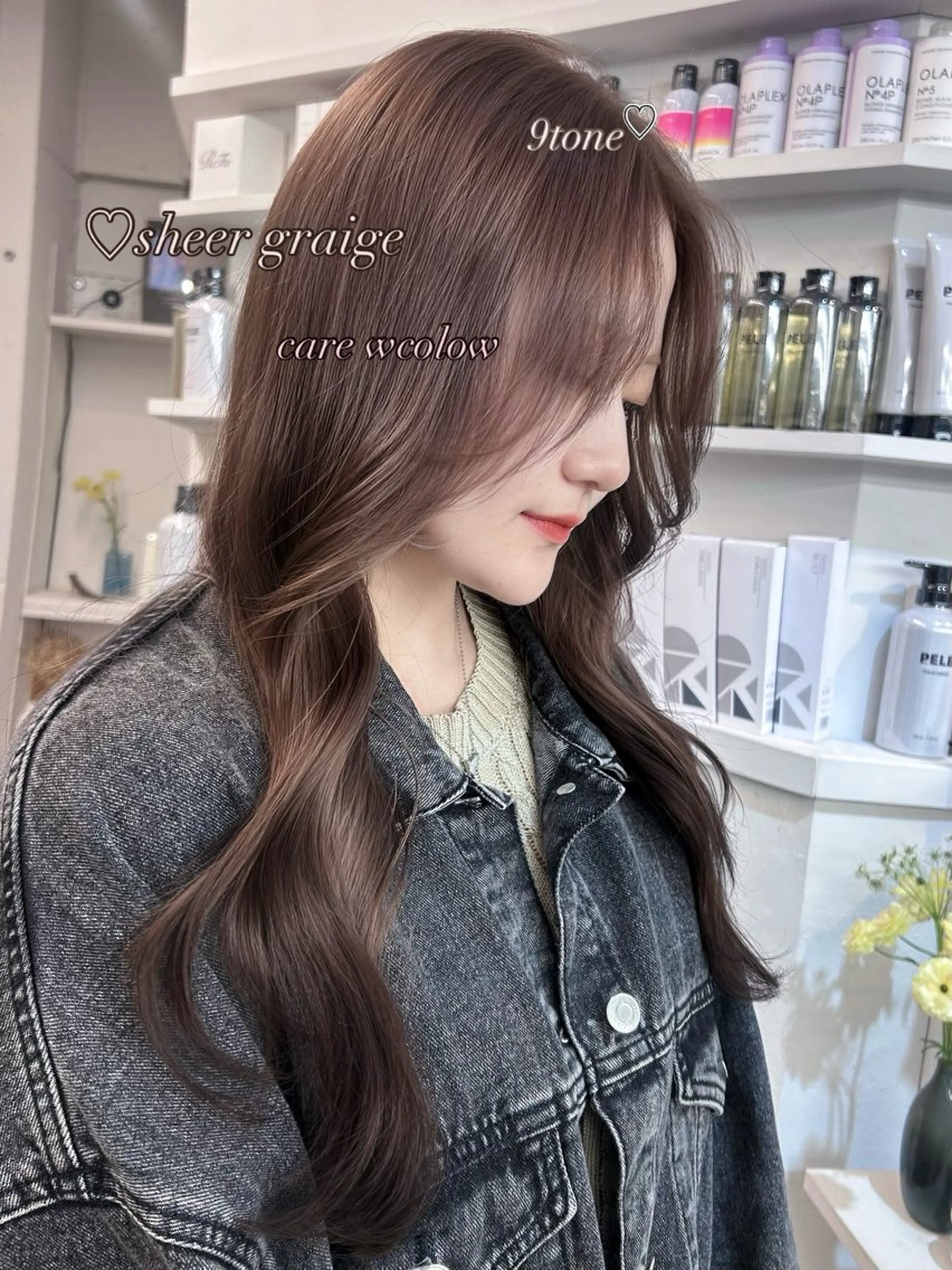 ロング カラー ベージュカラー ブリーチ ブラウンカラー 透明感カラー ダブルカラー カット ヘアカラー トリートメント 💍透明感 💖艶ミルクティーのヘアスタイル