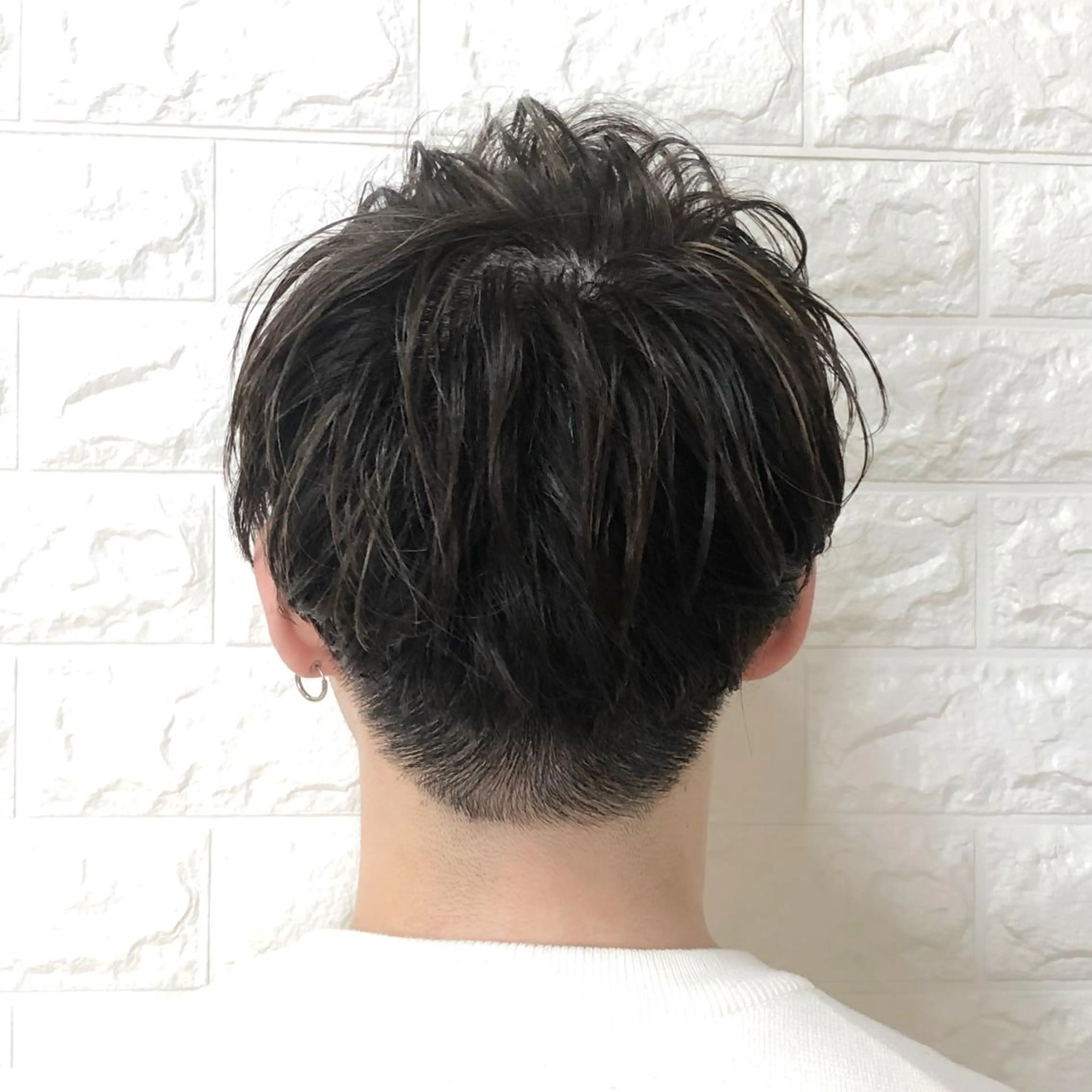 ショート カラー メンズ 透明感カラー 北脇 健治のヘアスタイル