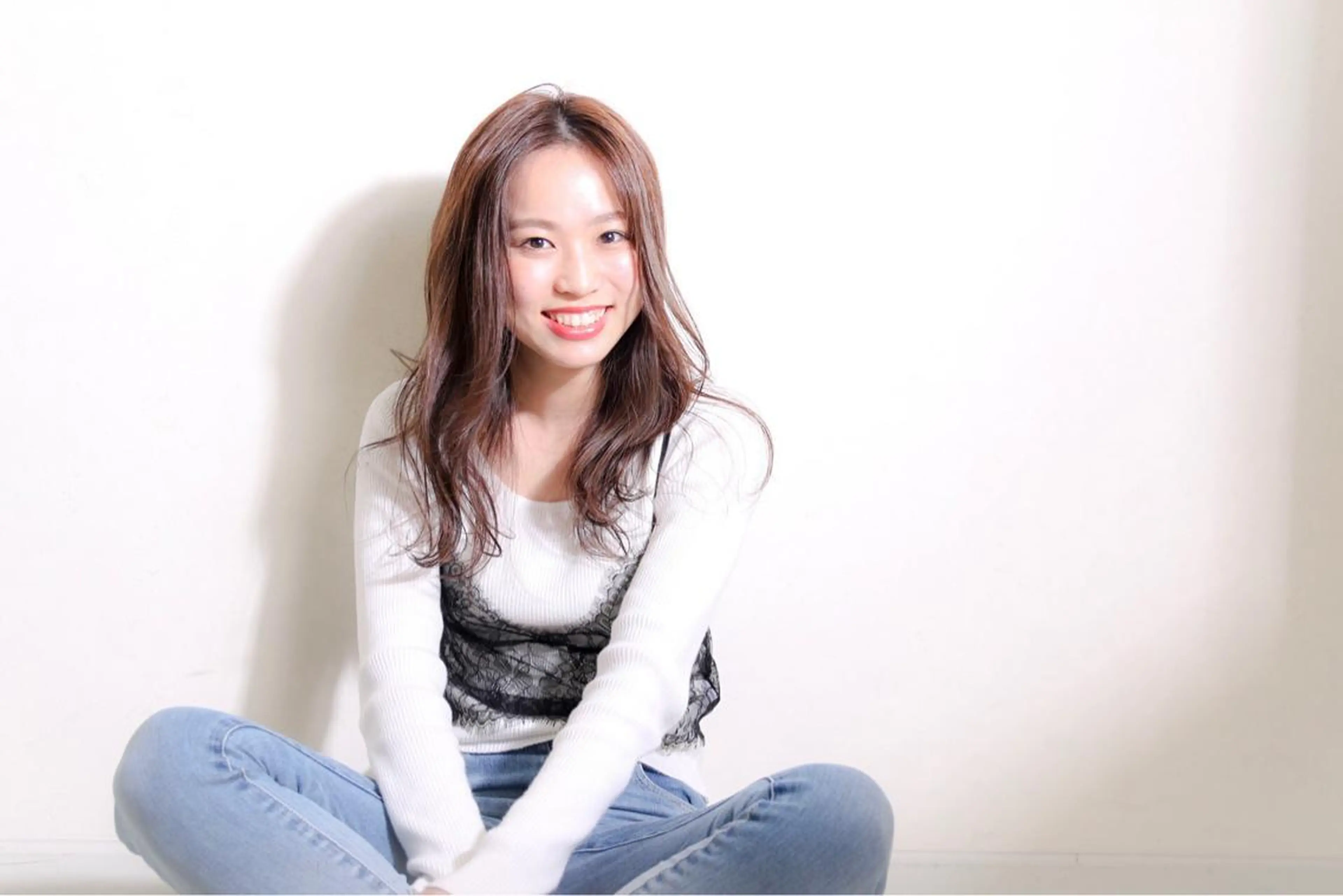 ロング カラー ベージュカラー ハイライトカラー ハイライト &.TIGRE 永野成知のヘアスタイル