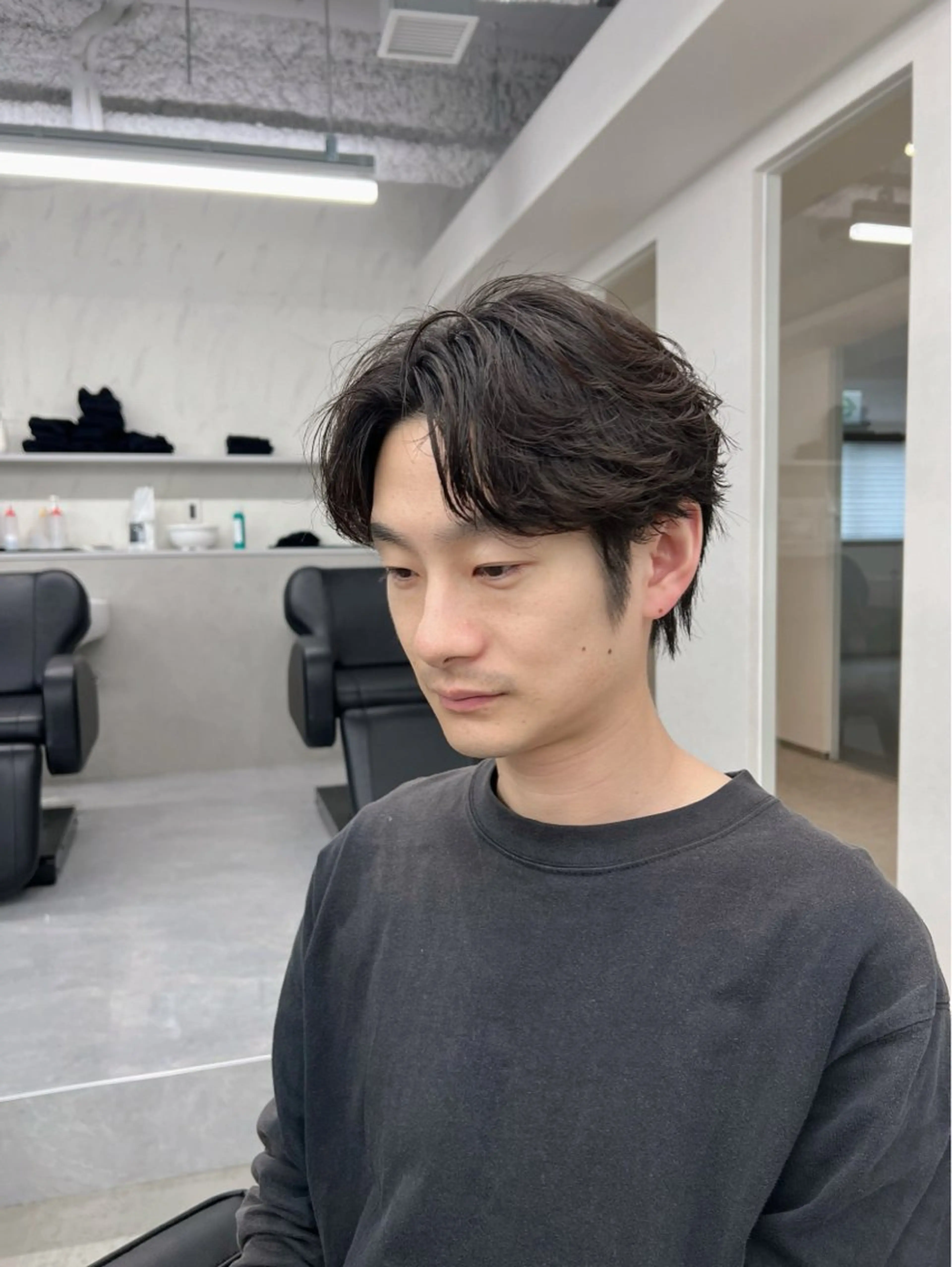 ショート カット パーマ ツイスパ/シャドウ 波巻き/平山のヘアスタイル