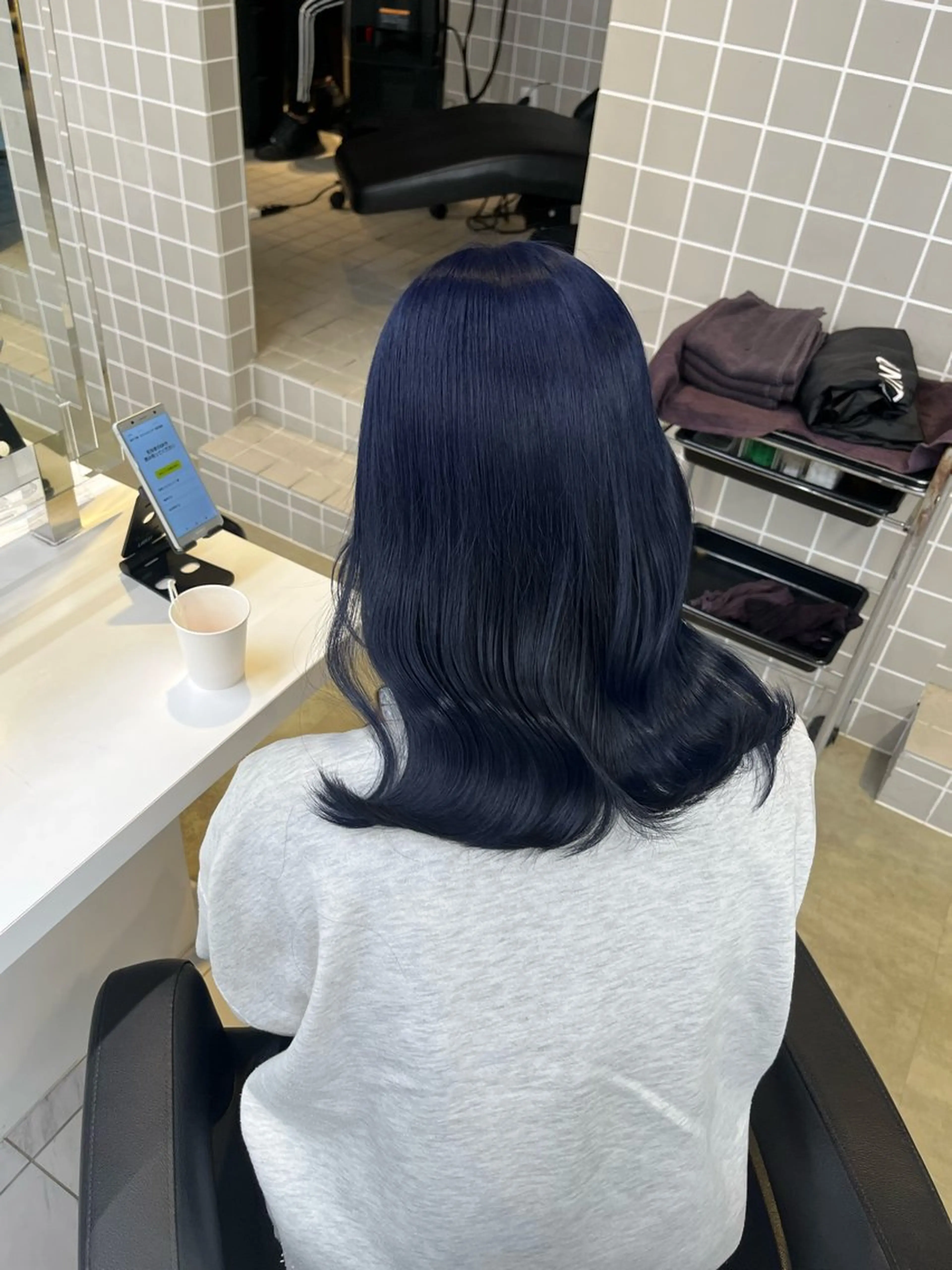 セミロング ヘアカラー トリートメント ヘッドスパ ヘアセット 寒色＆ブリーチ特化 寒色MiOのヘアスタイル